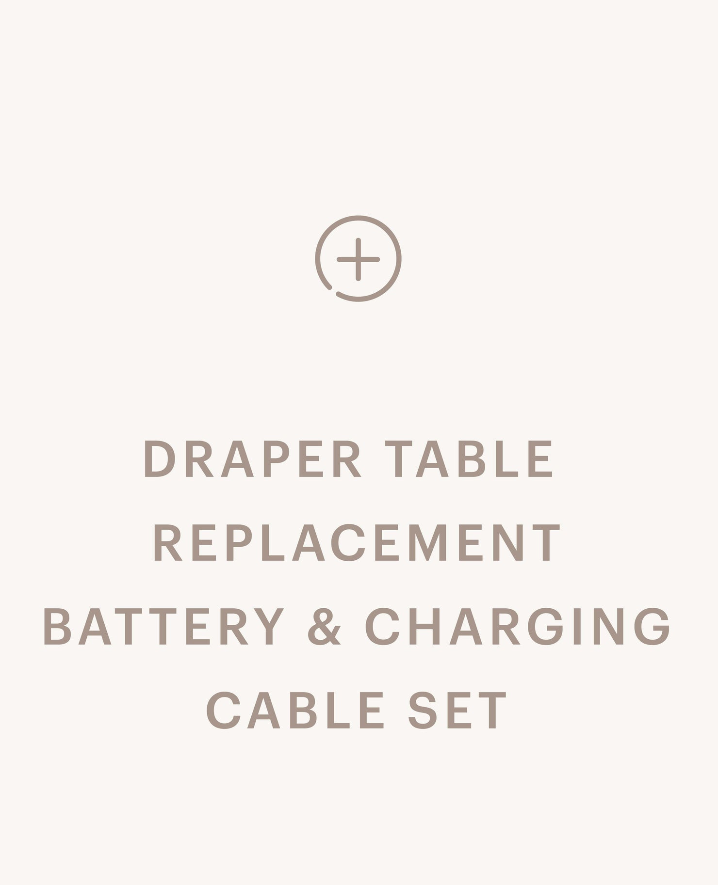 Draper Table Replacement Battery and Charging Cable Set