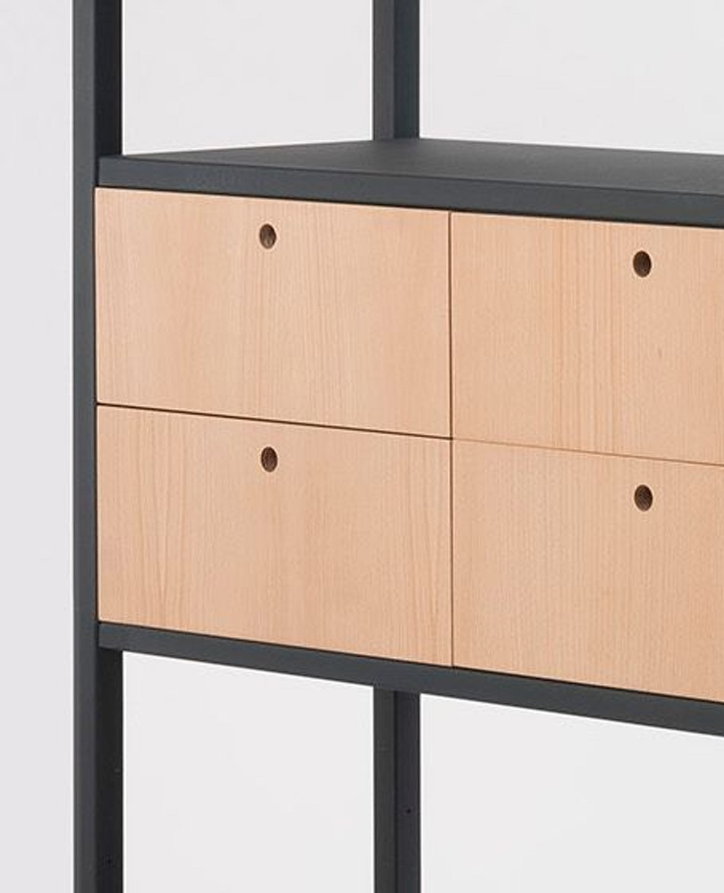 Dry Shelving Storage Drawers, 6 Drawers, 49.5" Width - 13.75" Depth