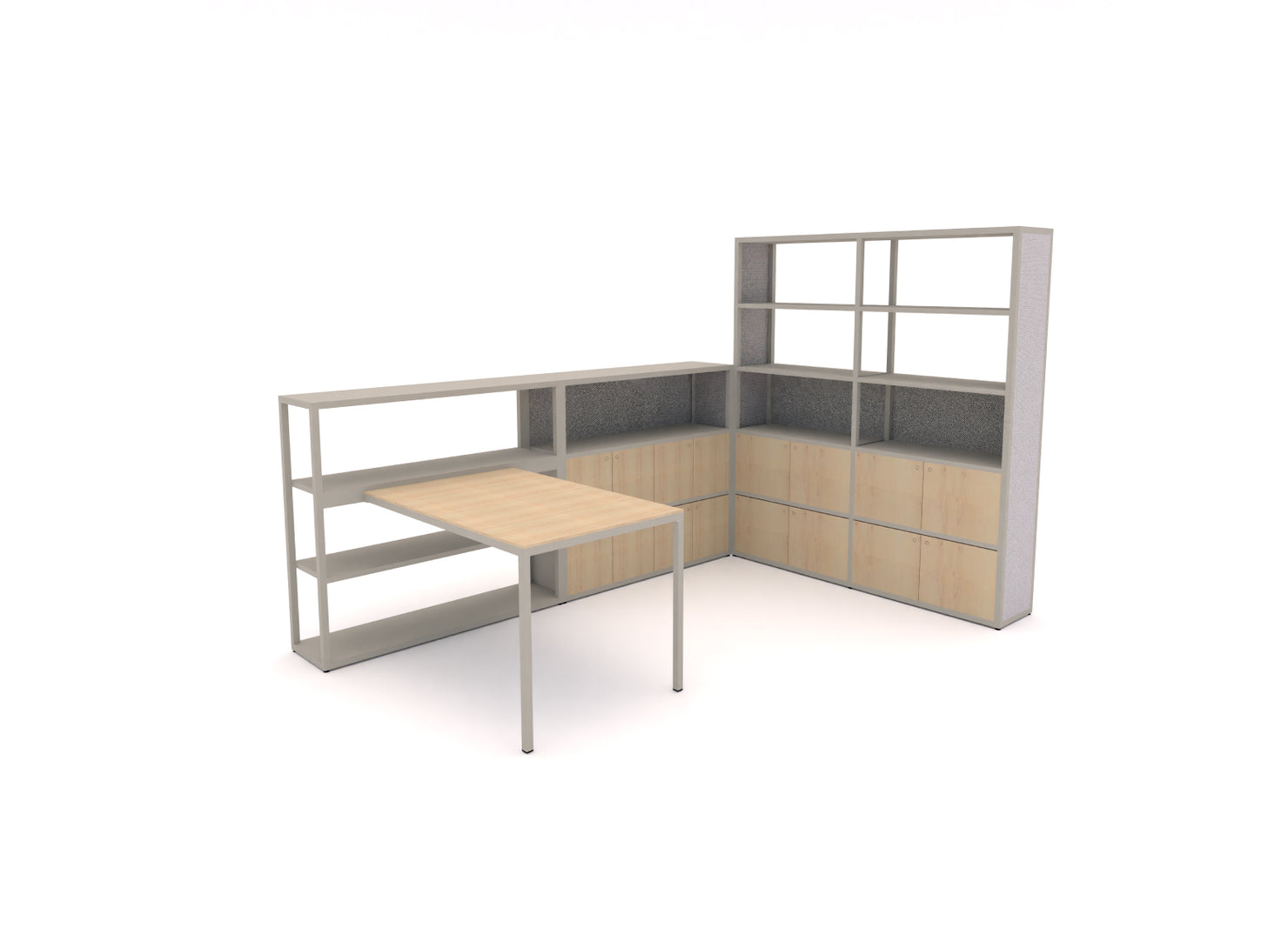Dry Modular Shelving (13.75" Depth) and Tables - Configuration C