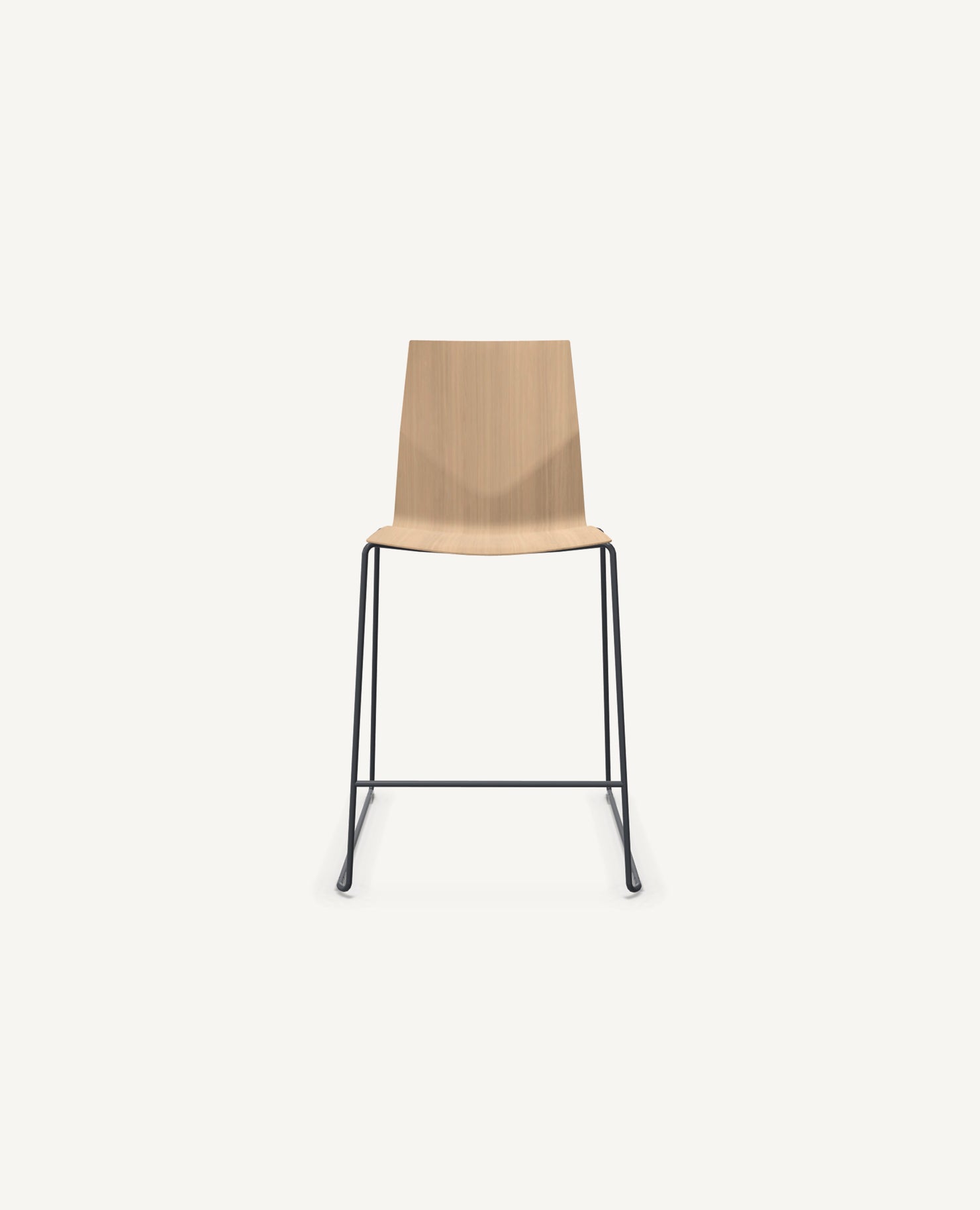 FourCast®2 Chair, Counter Height, Bentwood Shell - Sled Base