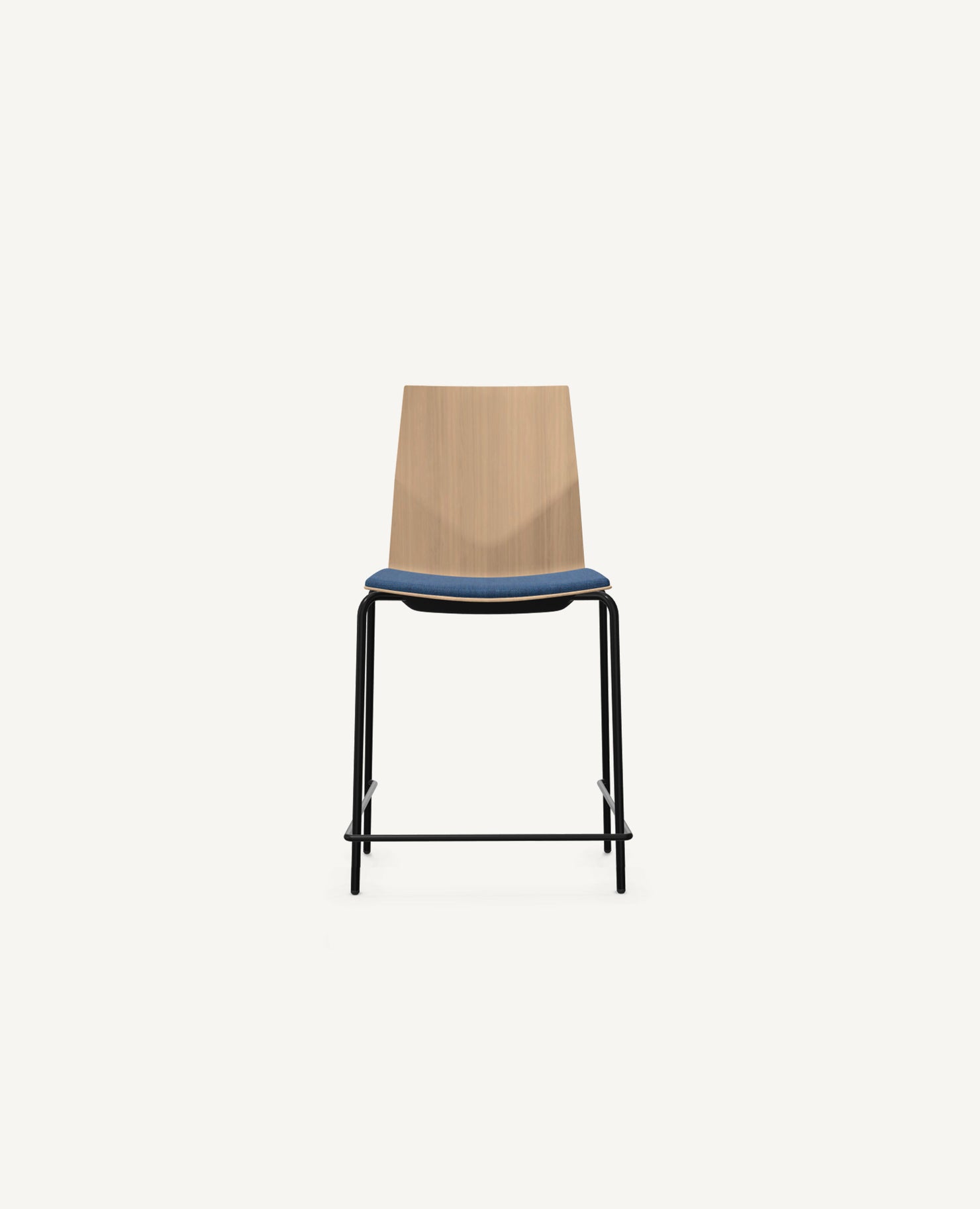 FourCast®2 Chair, Counter Height, 22.5" Seat Height, Bentwood Shell, 4 Leg Base - with Seat Pad