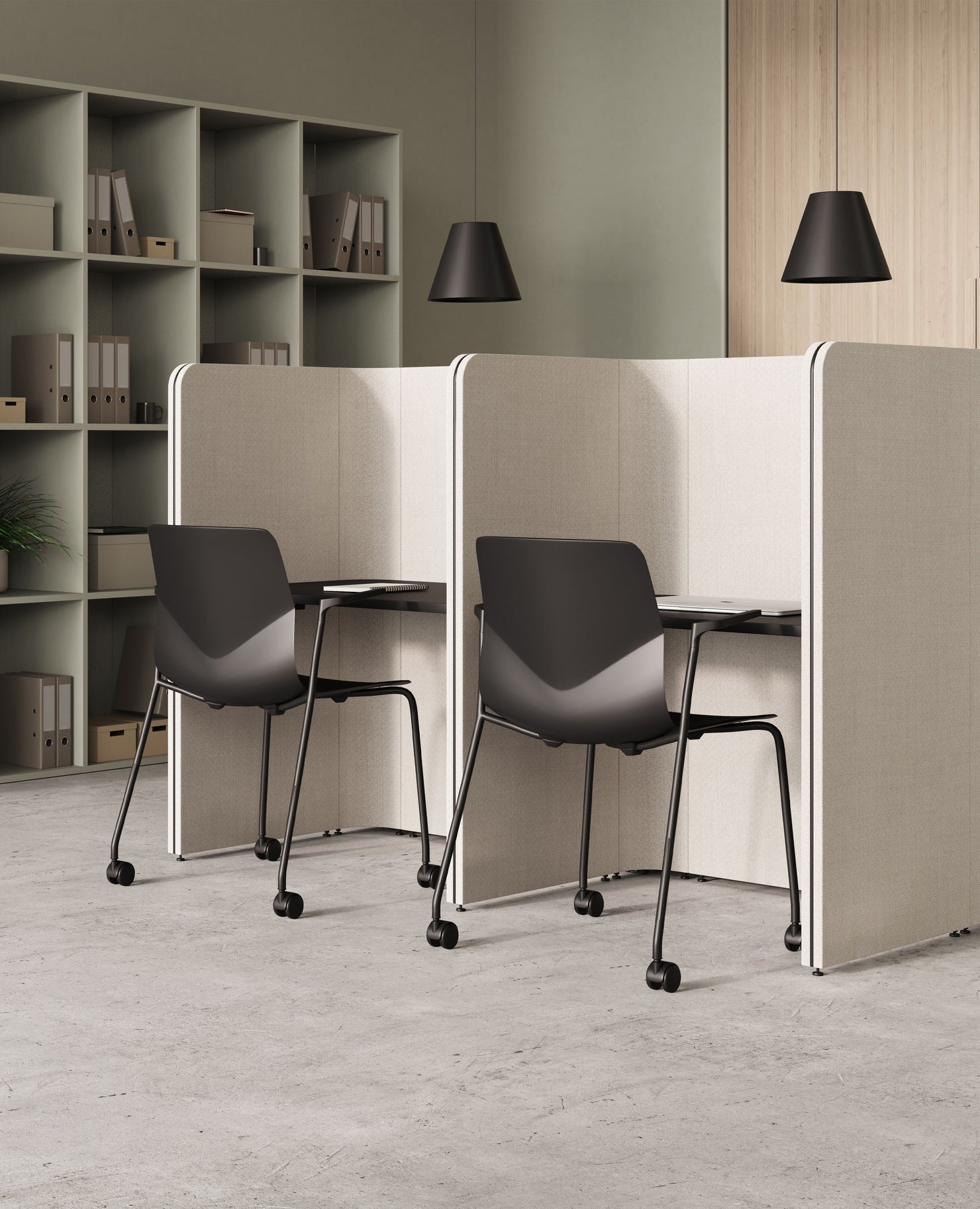 FourSure® Chair, 4 Leg Base with Casters - with Arms