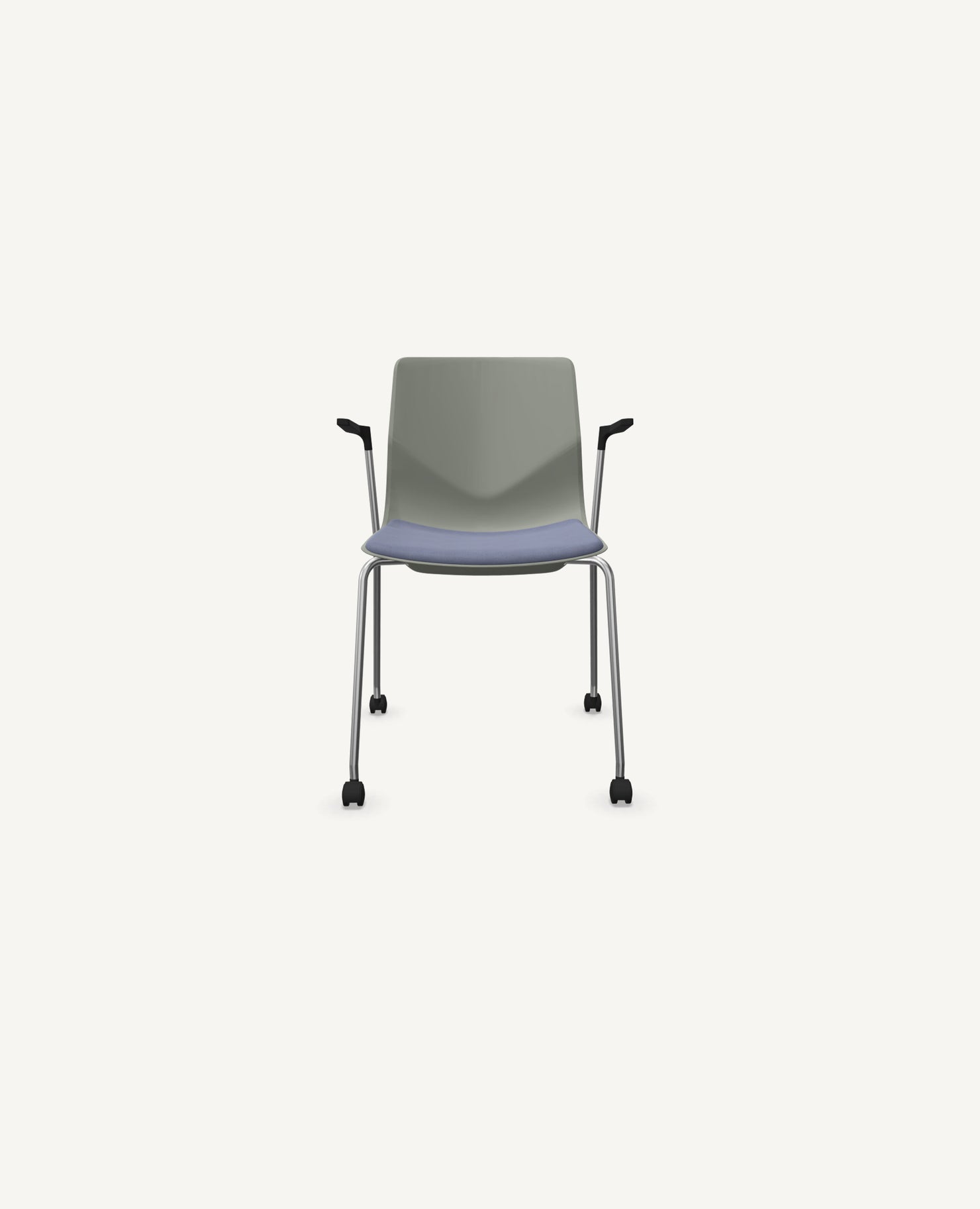 FourSure® Chair, 4 Leg Base with Casters, with Seat Pad - with Arms