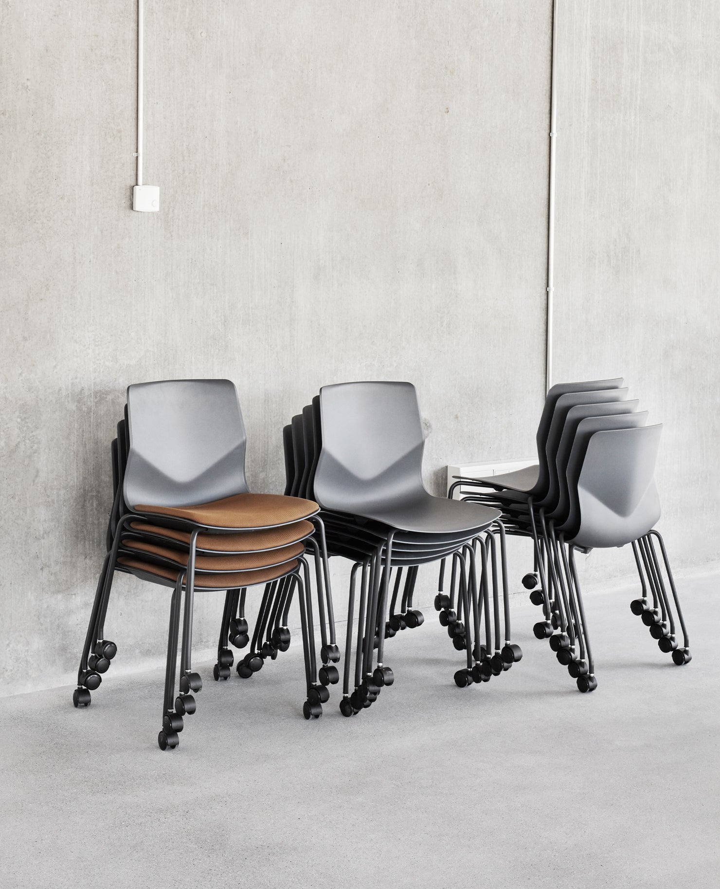 FourSure® Chair, 4 Leg Base with Casters - with Seat Pad