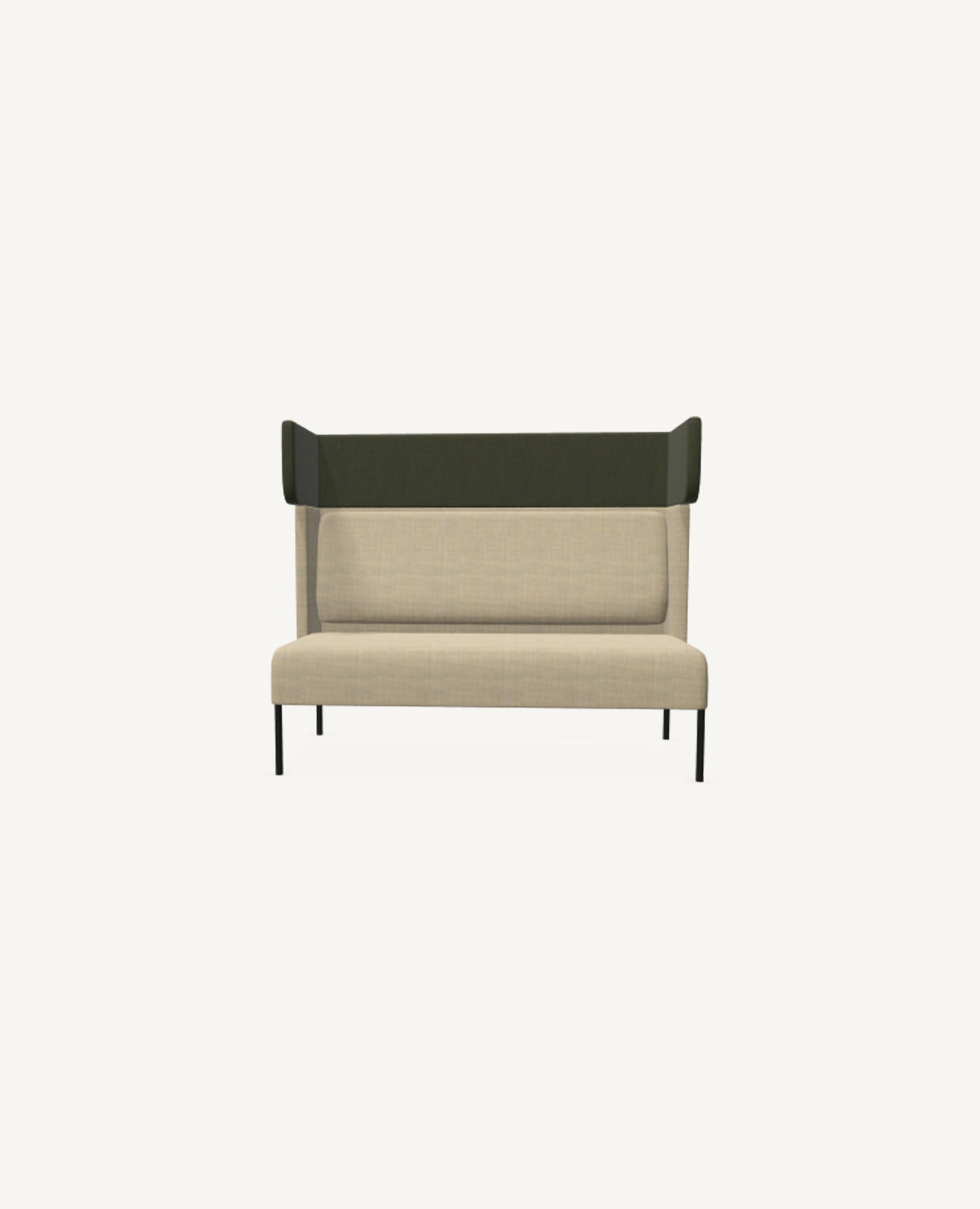 FourUs® Sofa, Two-Seat, 4 Leg Base - Ear Top