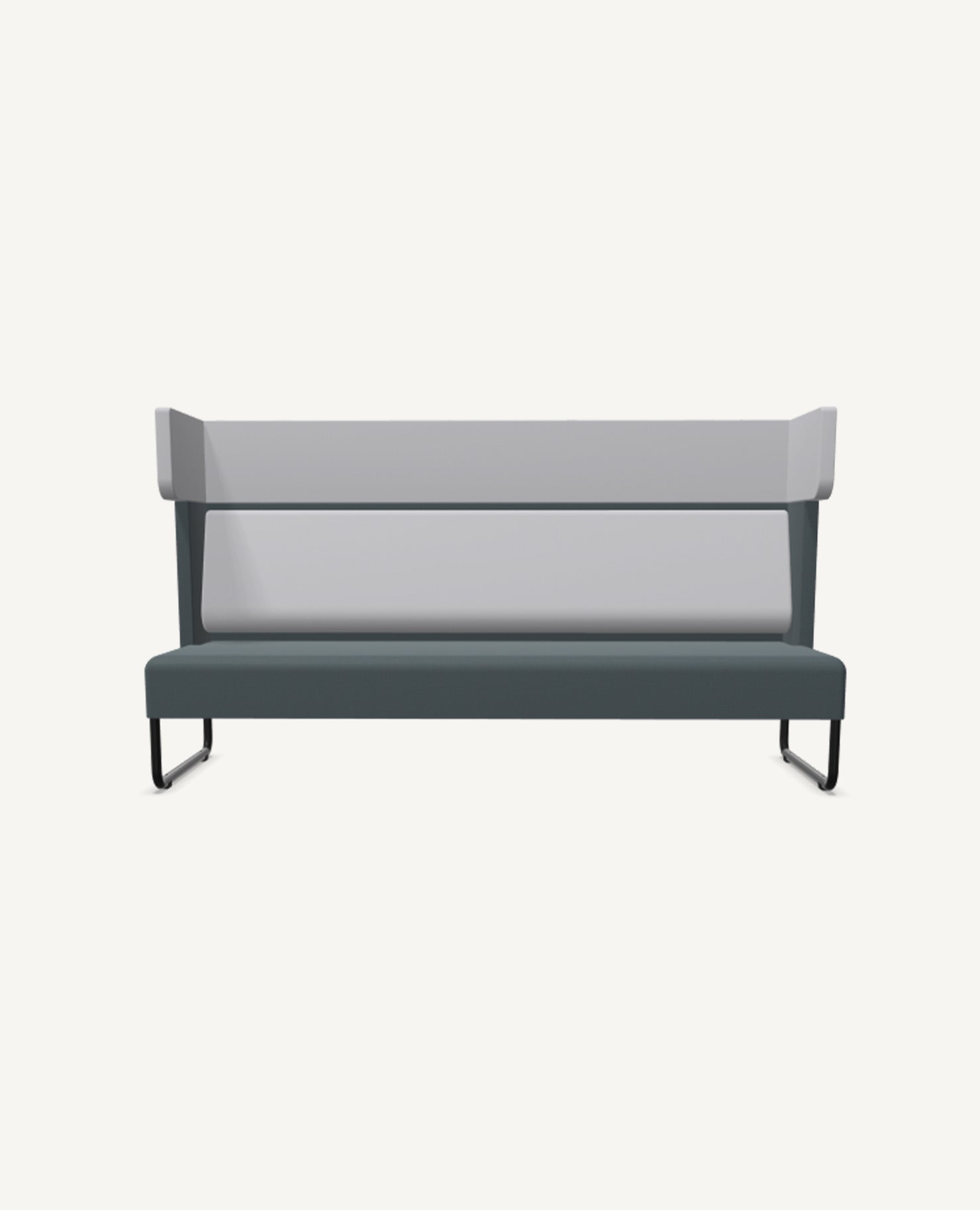 FourUs® Sofa, Three-Seat, Sled Base - Ear Top