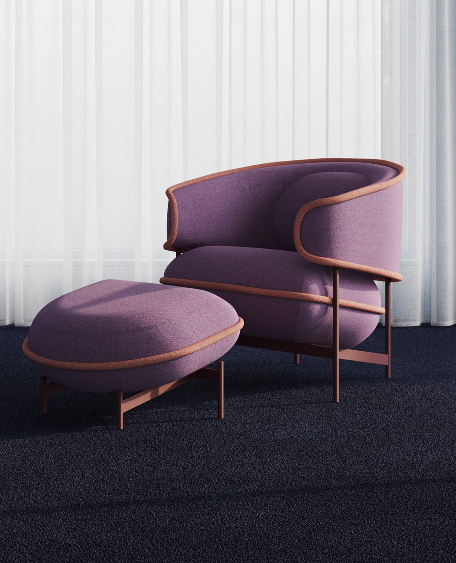 Flote Ottoman - Contrasting Welt Detail