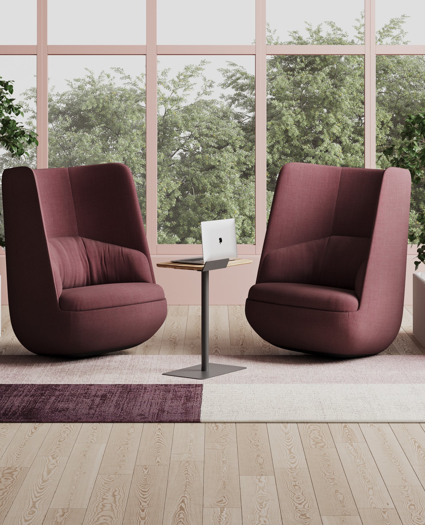 Gimbal Lounge Chair, Highback - Rocker Base