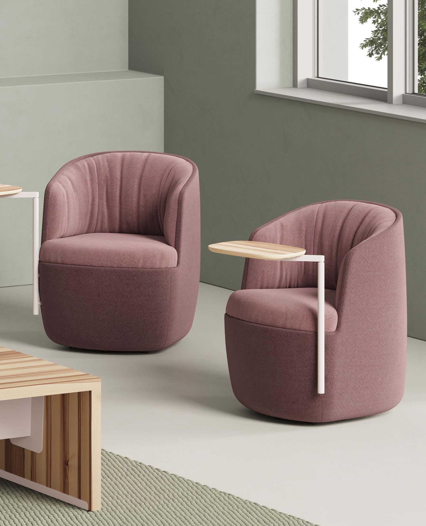 Gimbal Jr. Lounge Chair - Caster Base