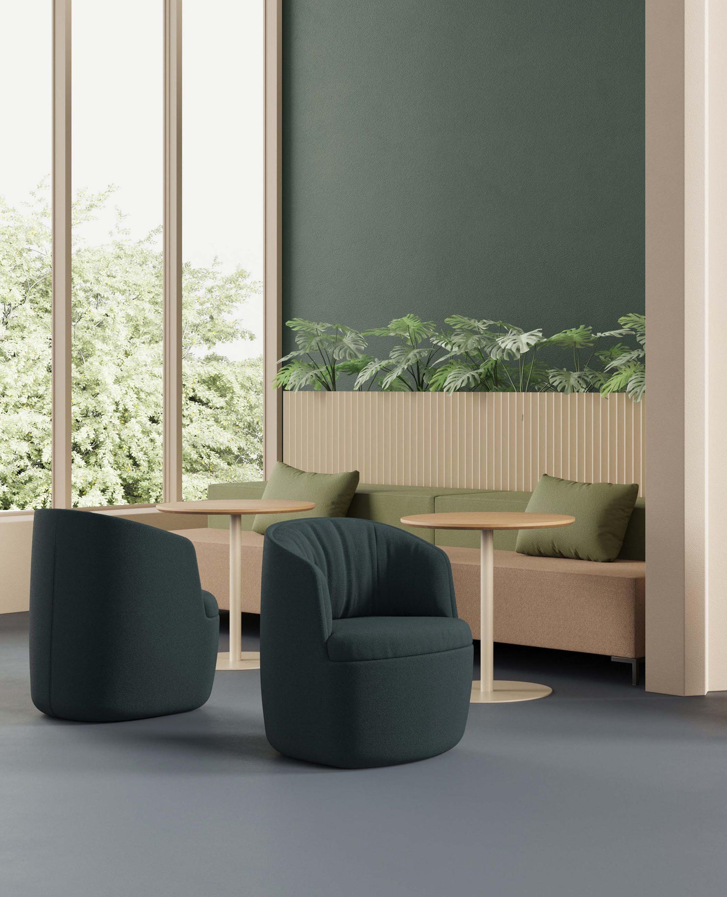 Gimbal Jr. Lounge Chair - Swivel Base with Auto-Return