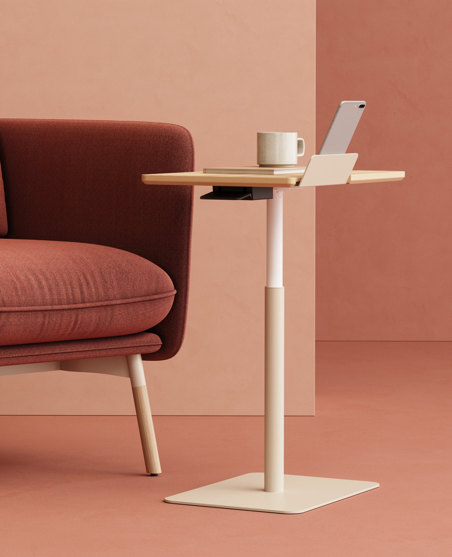 Kona Laptop Table with Tablet Holder - Adjustable Height