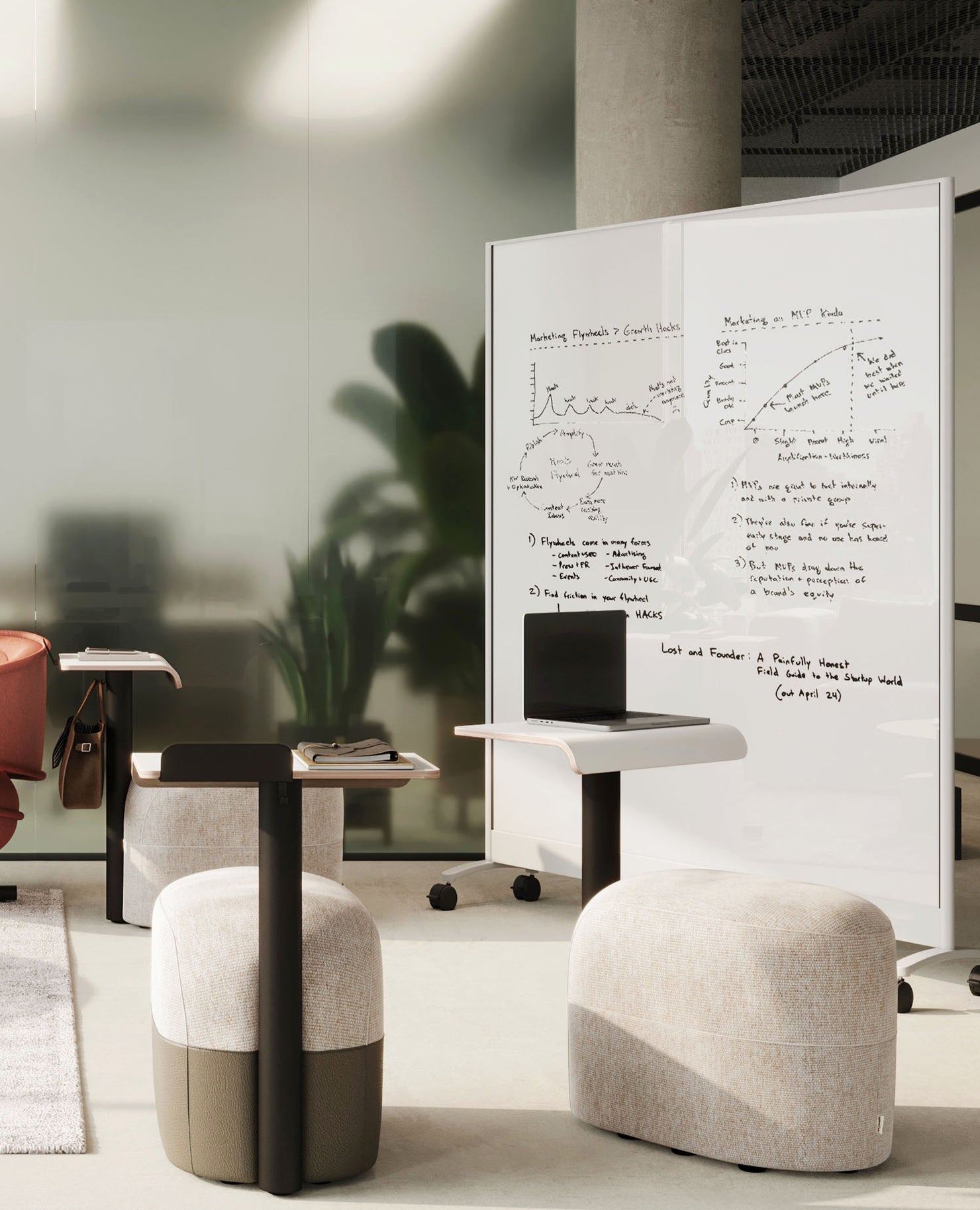 Modo Pouf with Laptop Table