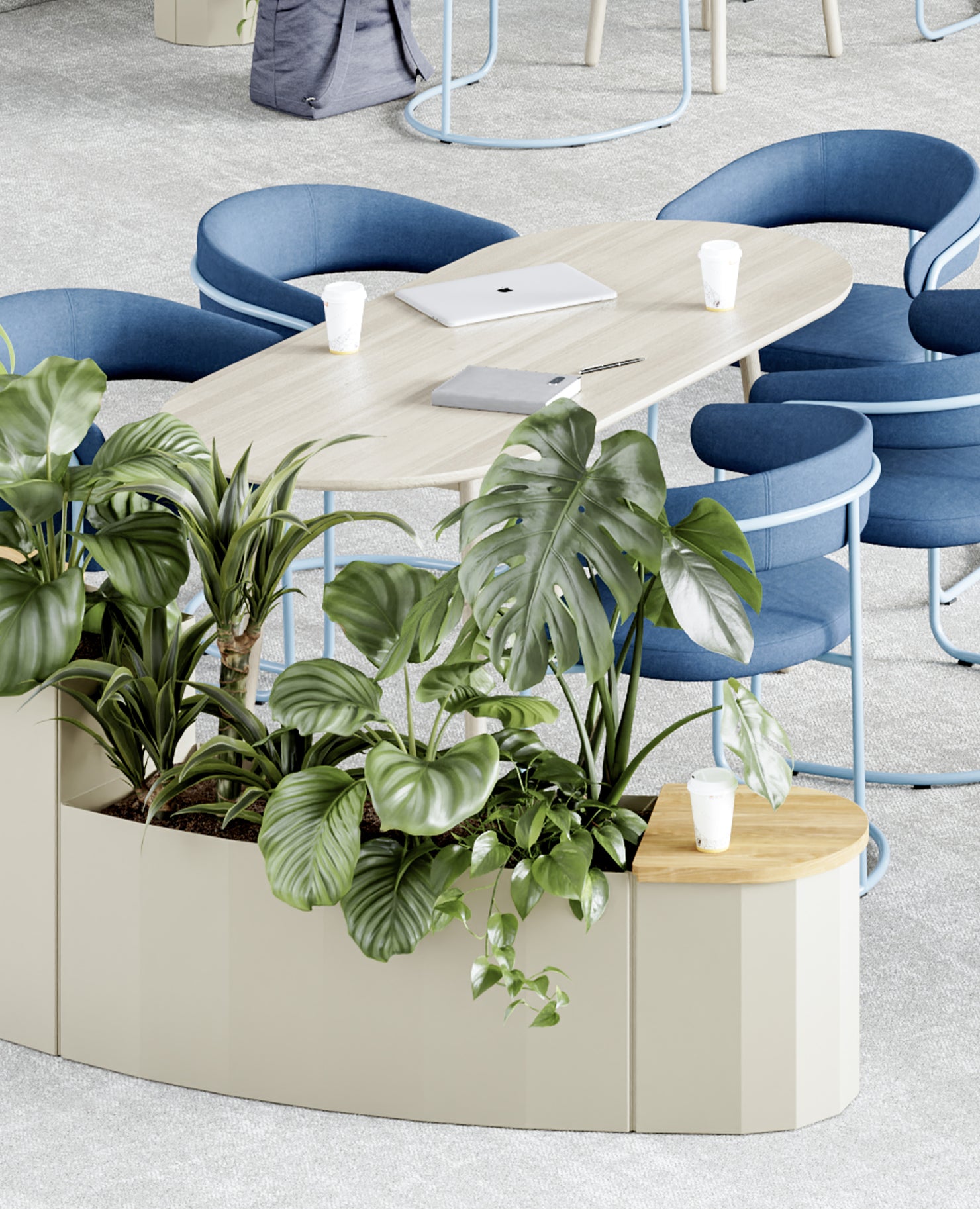 Stanza Planter, Curve - 16" Height