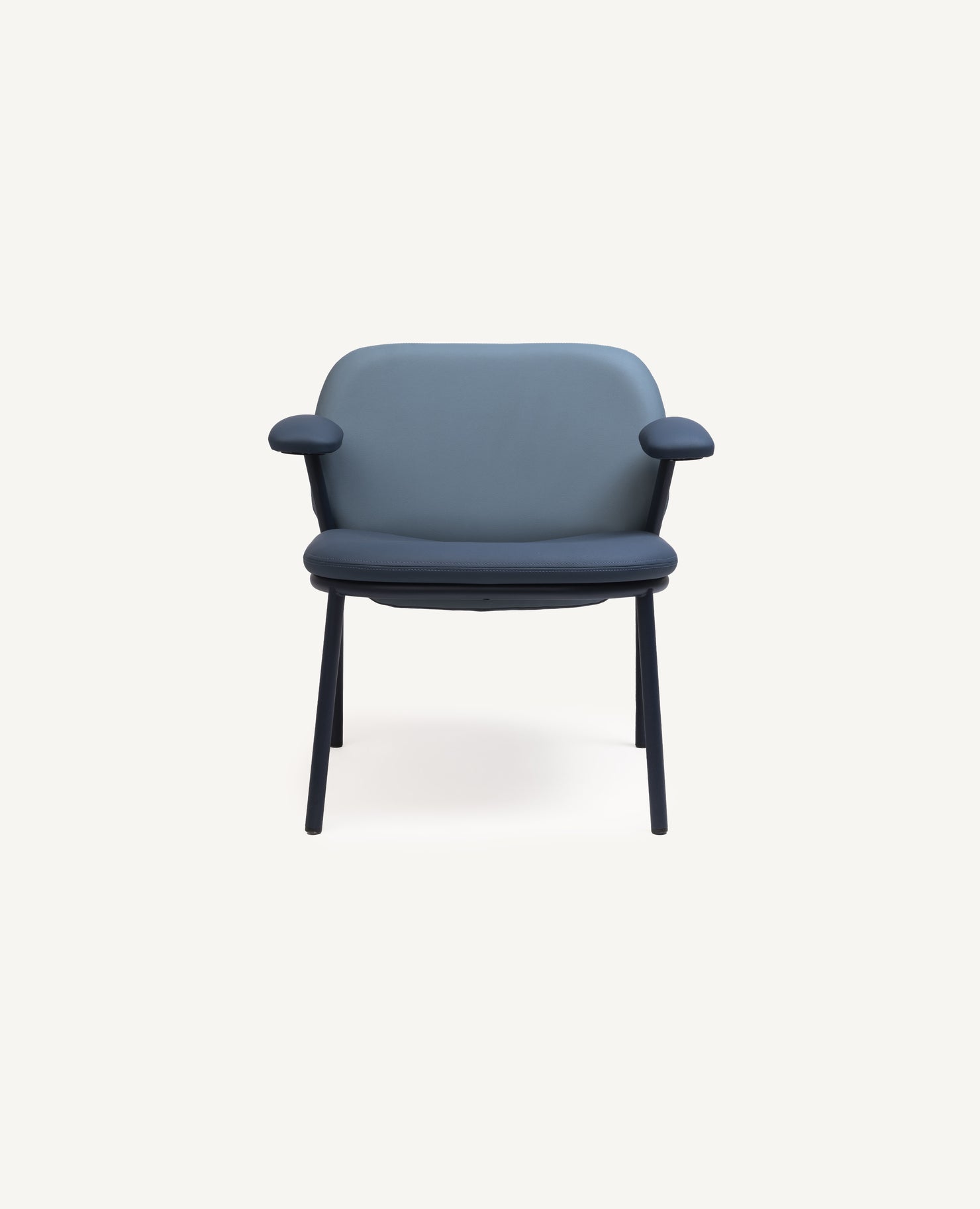 Lana Lounge Chair with Arms, Metal - Lowback