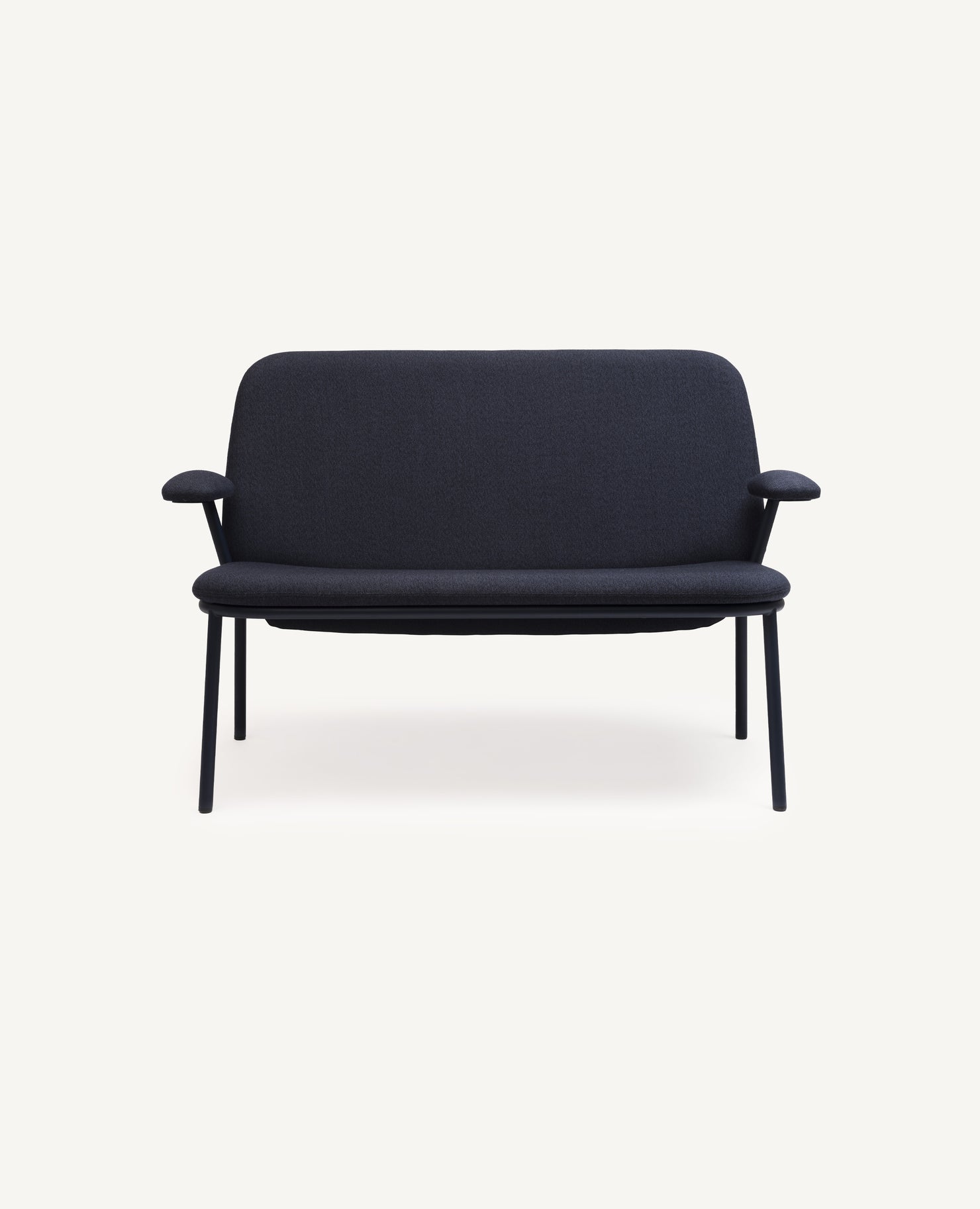 Lana Sofa with Arms, Two-Seat, Metal - Highback