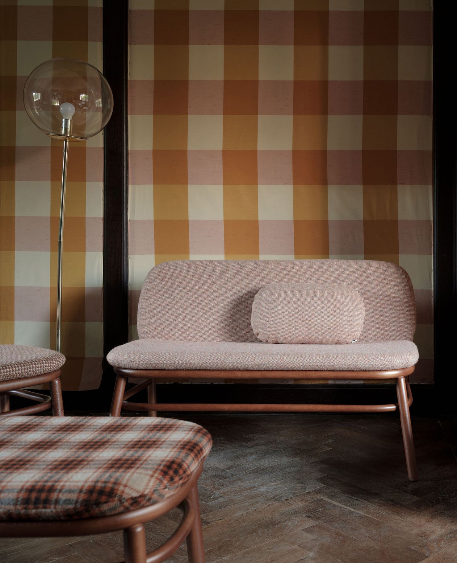 Lana Sofa, Two-Seat, Wood - Lowback