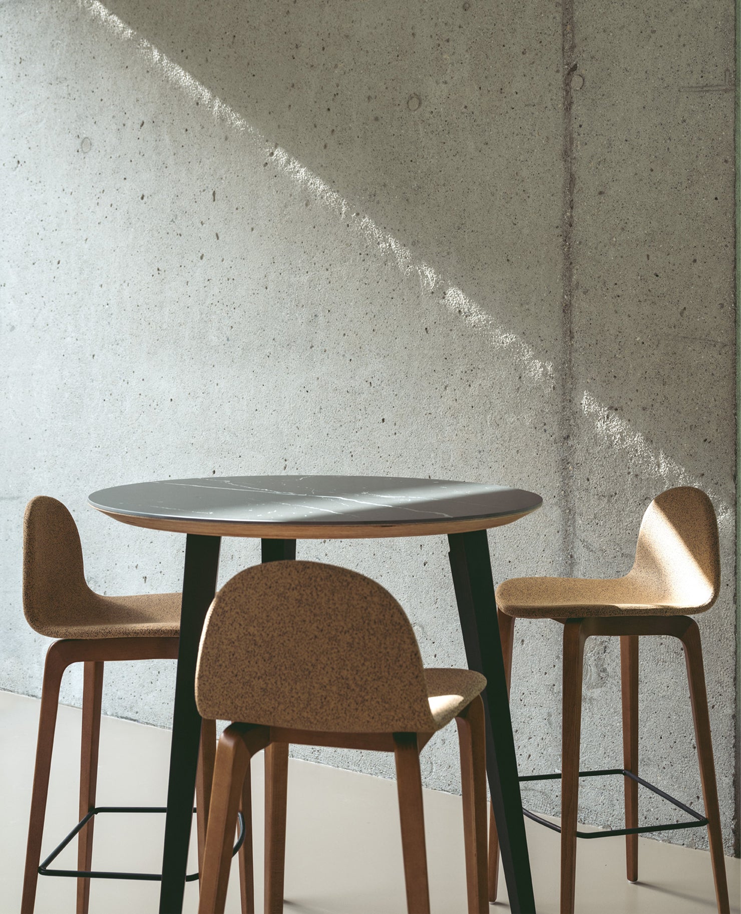 Nadia Chair, Counter Height, Wood Frame - Upholstered