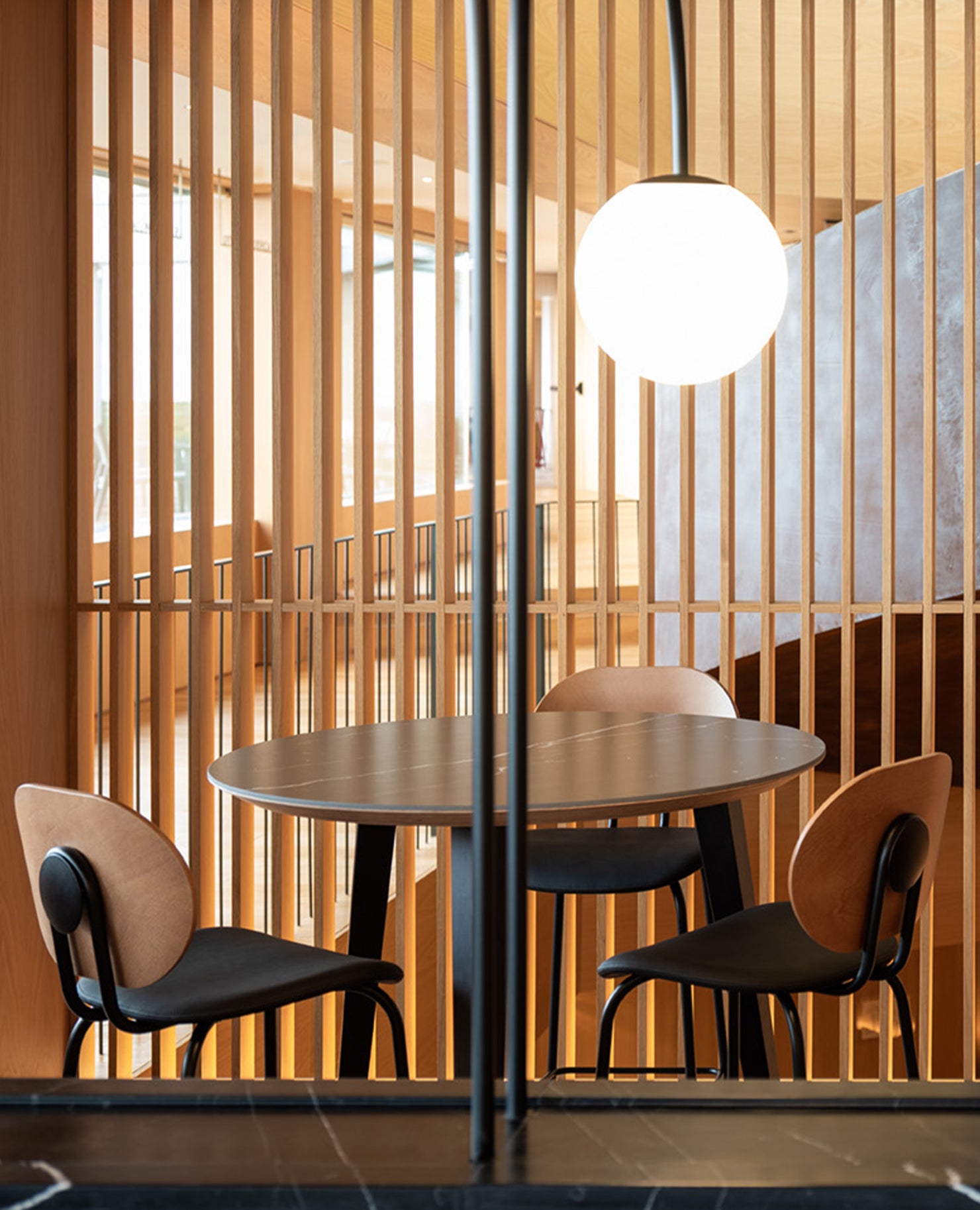 Hari Chair, Bar Height, Wood Back - Upholstered Seat