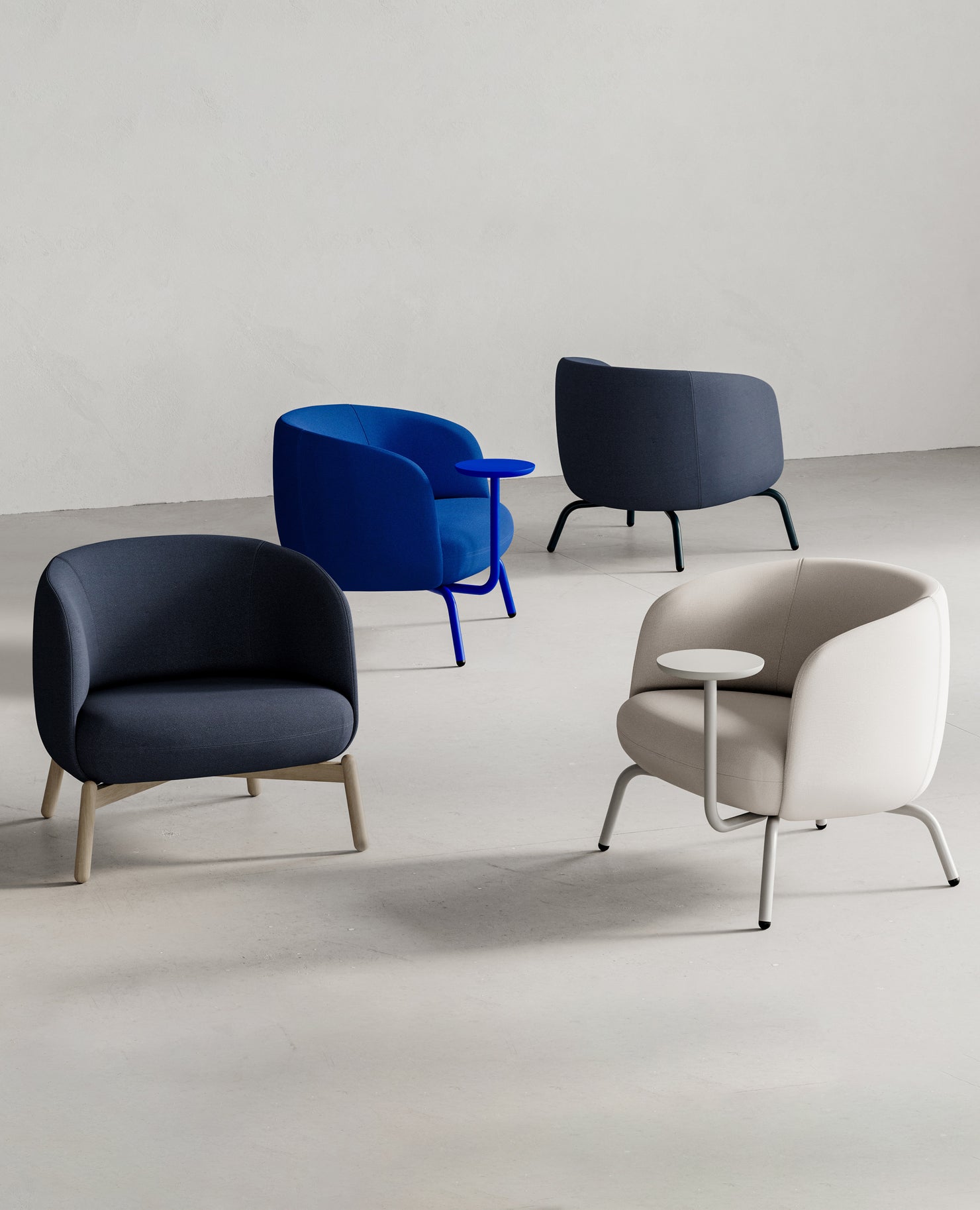 Nest Club Chair - Wood Base