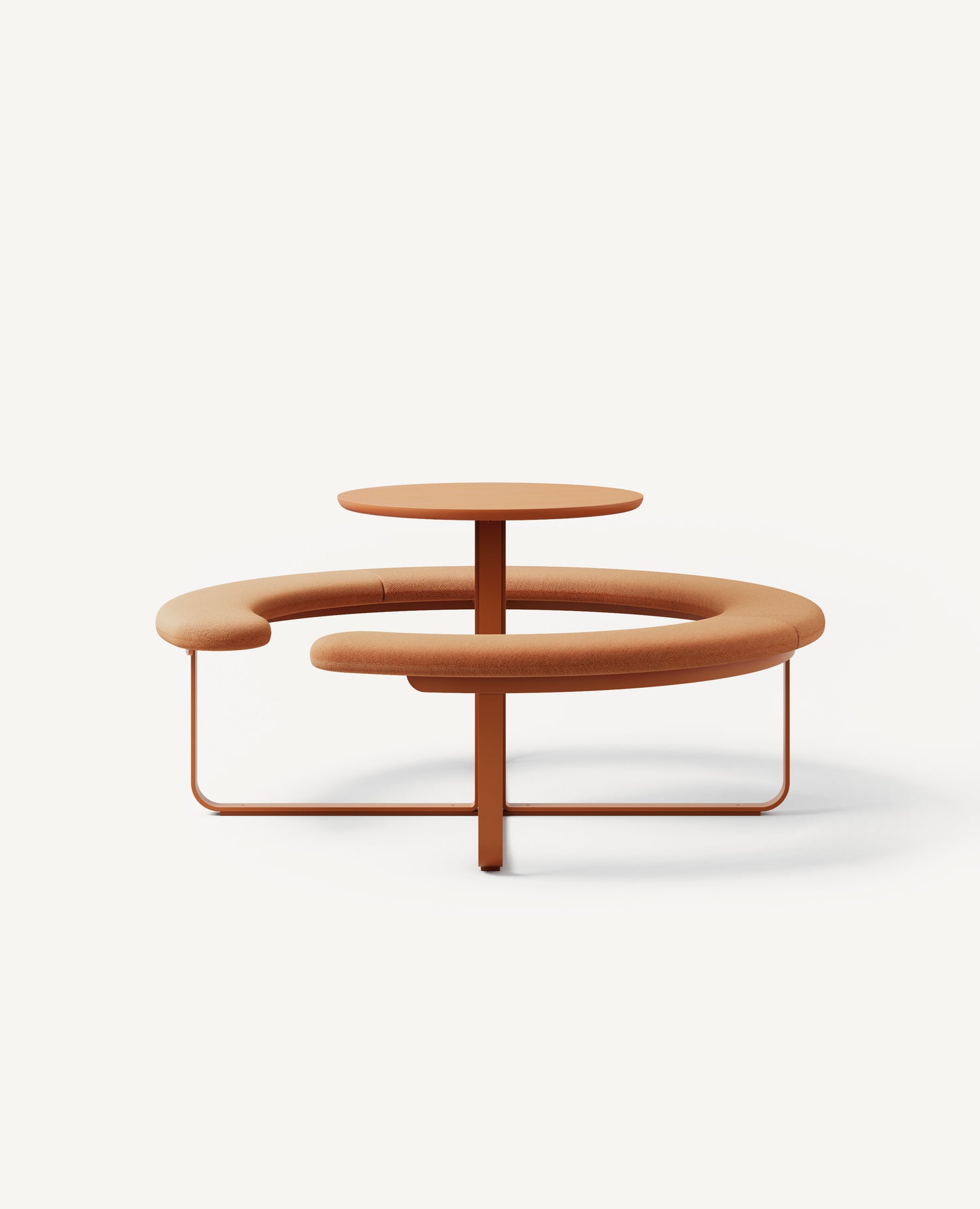 Picnic Round Bench Seating with Table, Standard Height - 59" Diameter