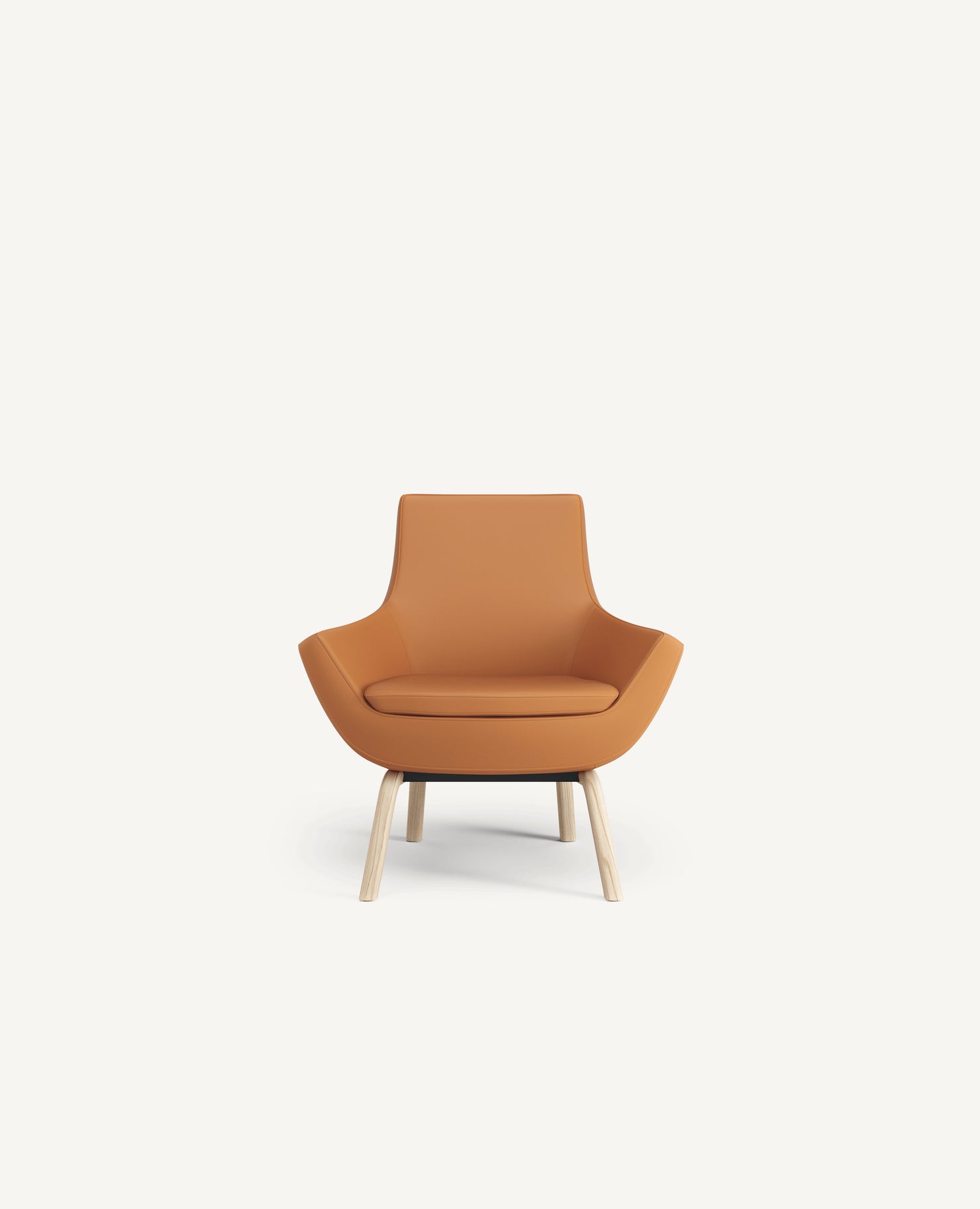 Happy Lounge Chair, Lowback - Wood Base