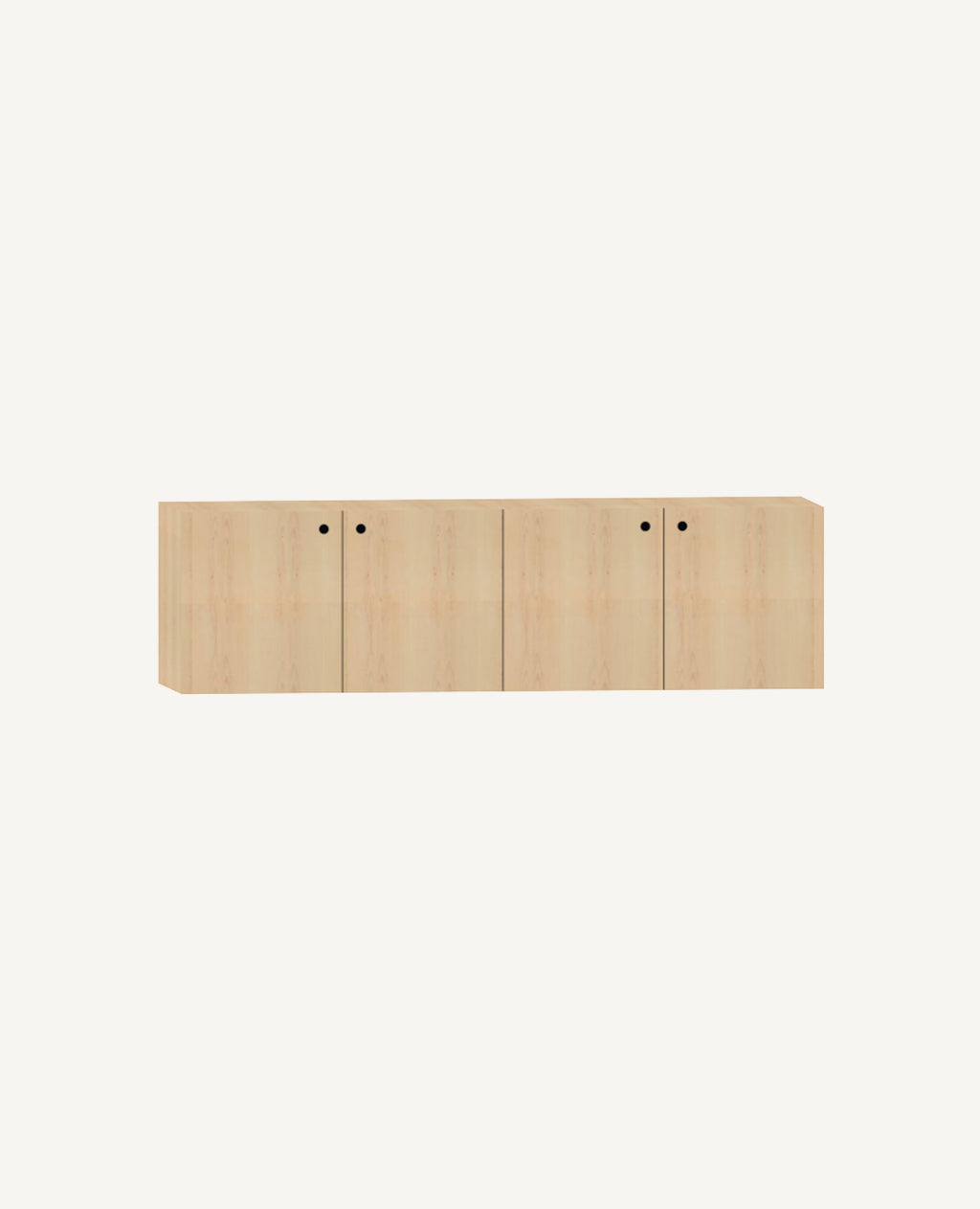 Dry Shelving Storage Cabinet, 4 Doors, 49.5" Width - 13.75" Depth
