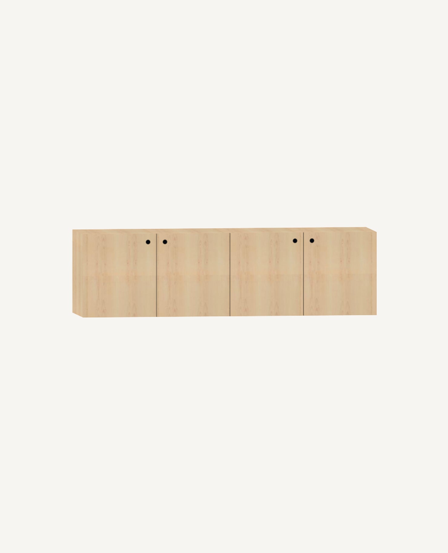 Dry Shelving Storage Cabinet, 4 Doors, 49.5" Width - 13.75" Depth