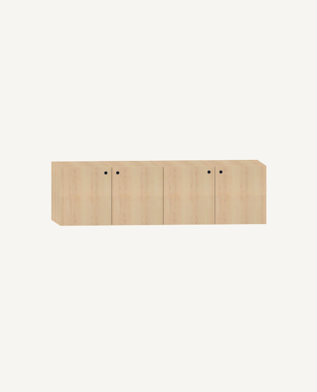 Dry Shelving Storage Cabinet, 4 Doors, 49.5" Width - 19.75" Depth