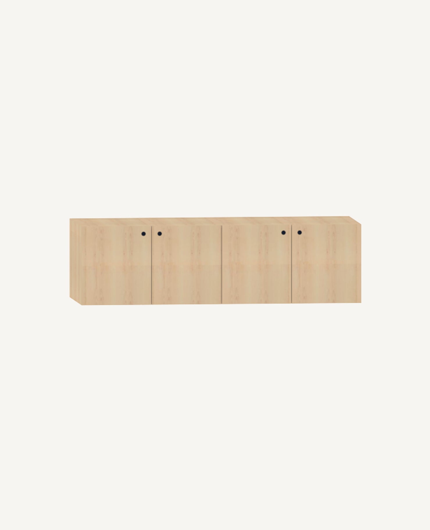 Dry Shelving Storage Cabinet, 4 Doors, 49.5" Width - 19.75" Depth