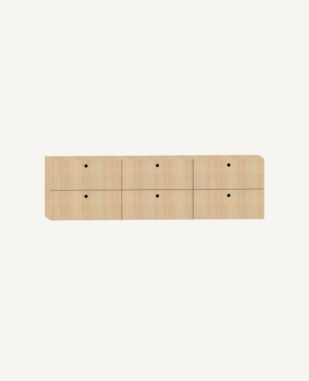 Dry Shelving Storage Drawers, 6 Drawers, 49.5" Width - 13.75" Depth