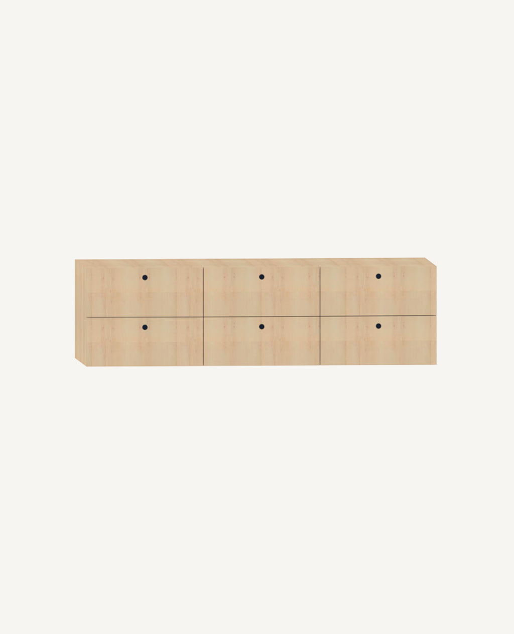 Dry Shelving Storage Drawers, 6 Drawers, 49.5" Width - 19.75" Depth