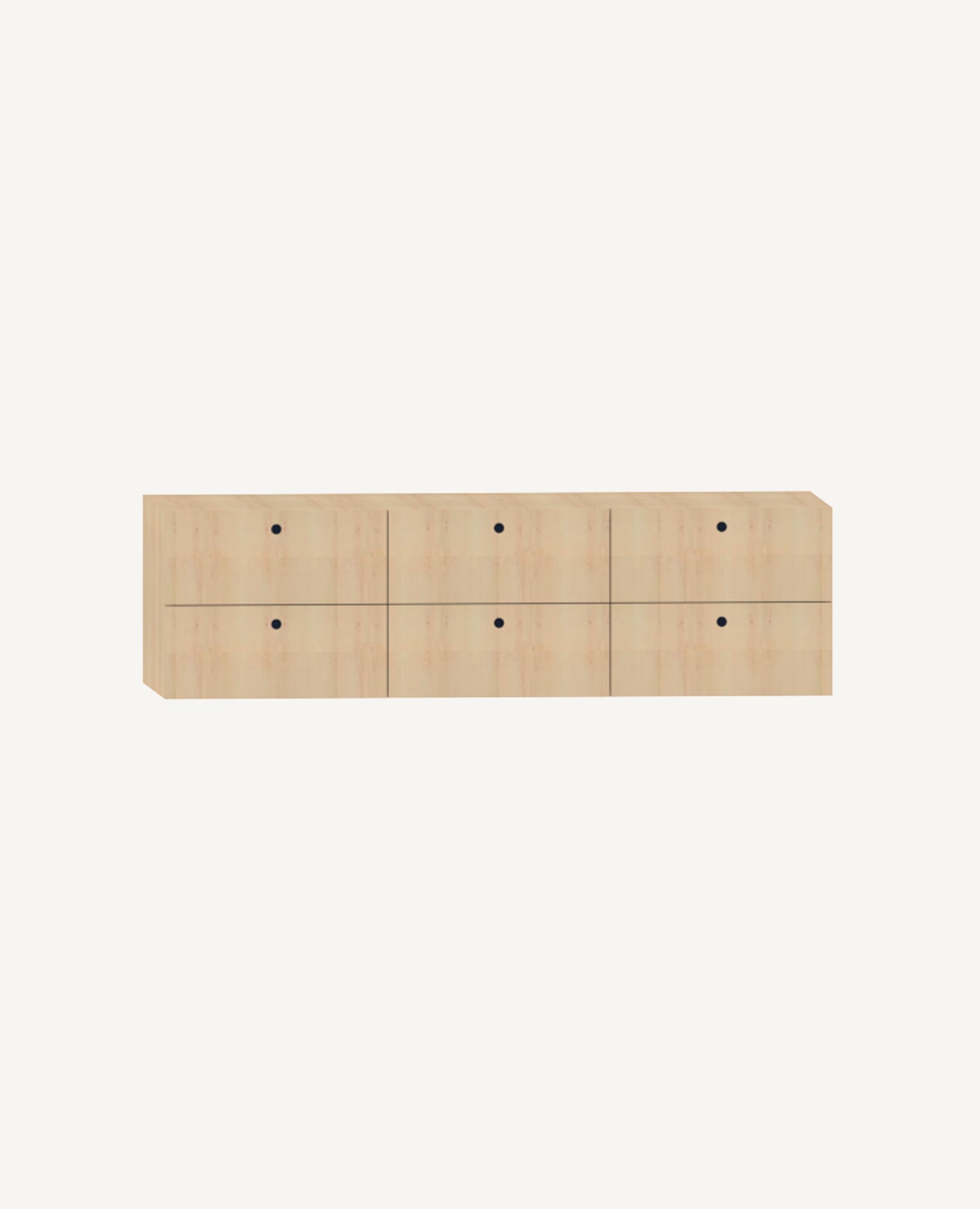 Dry Shelving Storage Drawers, 6 Drawers, 49.5" Width - 19.75" Depth