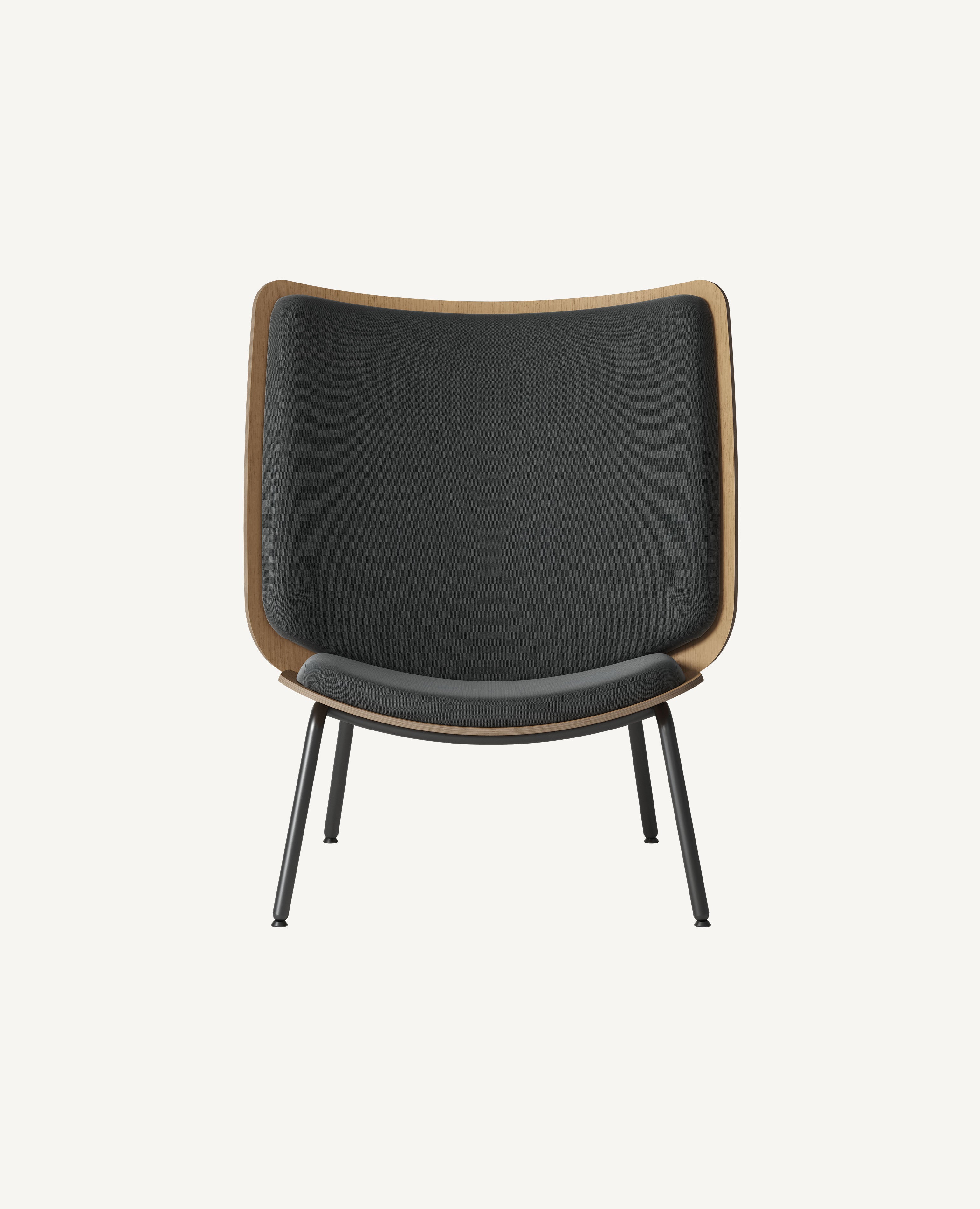 4/4 ぴよ 柏木工 DOLCI Highback chair FourAll® Lounge Chair, Highback, Upholstered Interior - Wood Shell