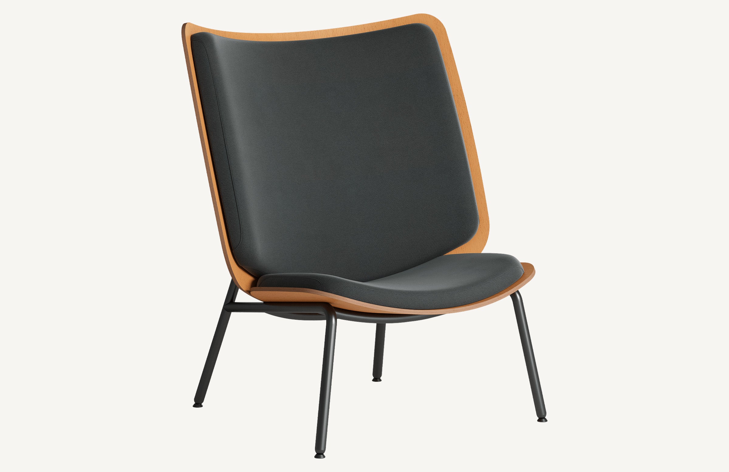 FourAll® Lounge Chair, Highback, Upholstered Interior - Wood Shell