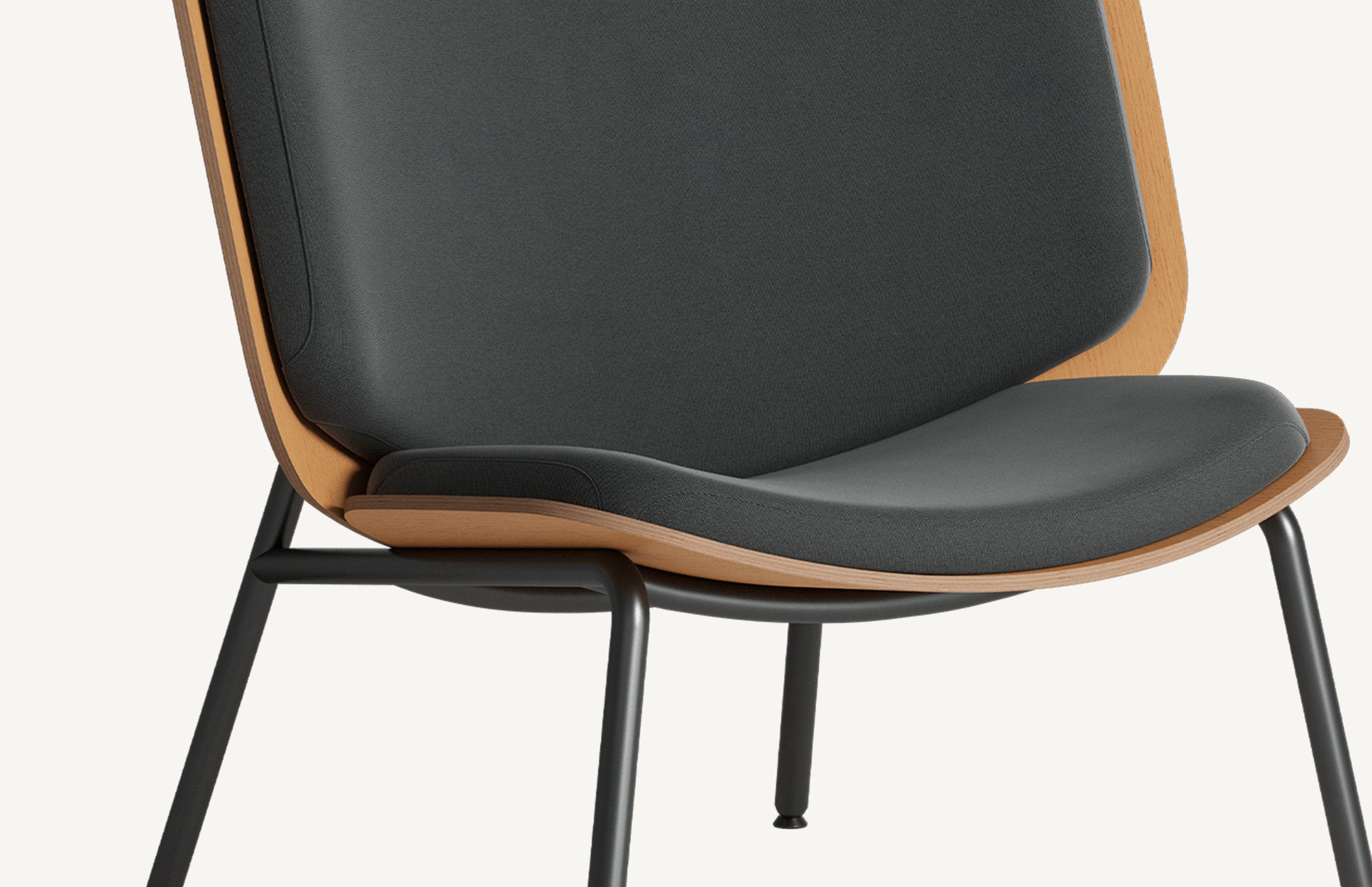 FourAll® Lounge Chair, Highback, Upholstered Interior - Wood Shell