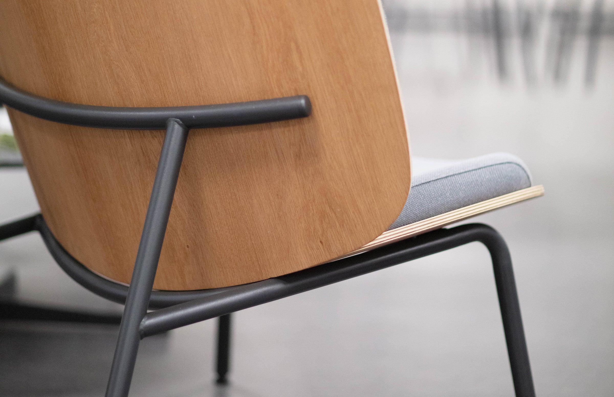 FourAll® Lounge Chair, Highback, Upholstered Interior - Wood Shell