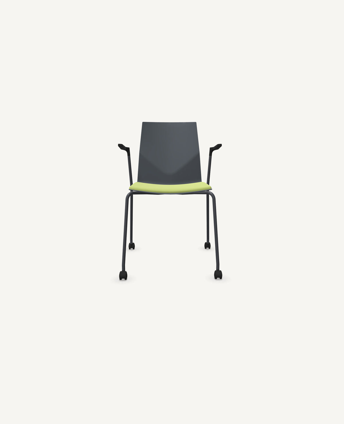 FourCast®2 Chair, 4 Leg Base with Casters, with Seat Pad - with Arms ...