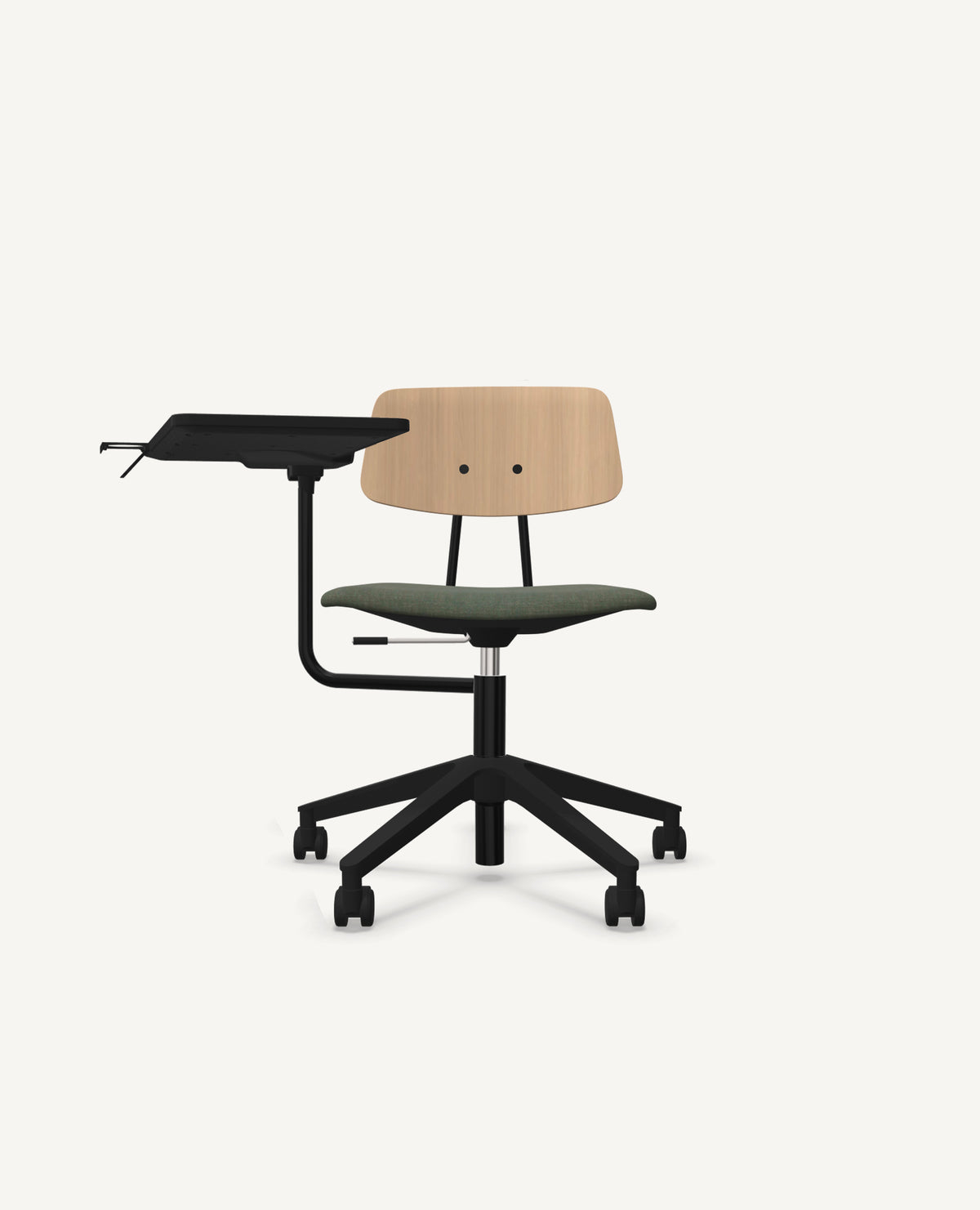 Share Chair, Wheeler Chair, Wood Back, Swivel Base, Upholstered Seat - with InnoTab Tablet Arm - COM / Standard / Standard starting at $1,495