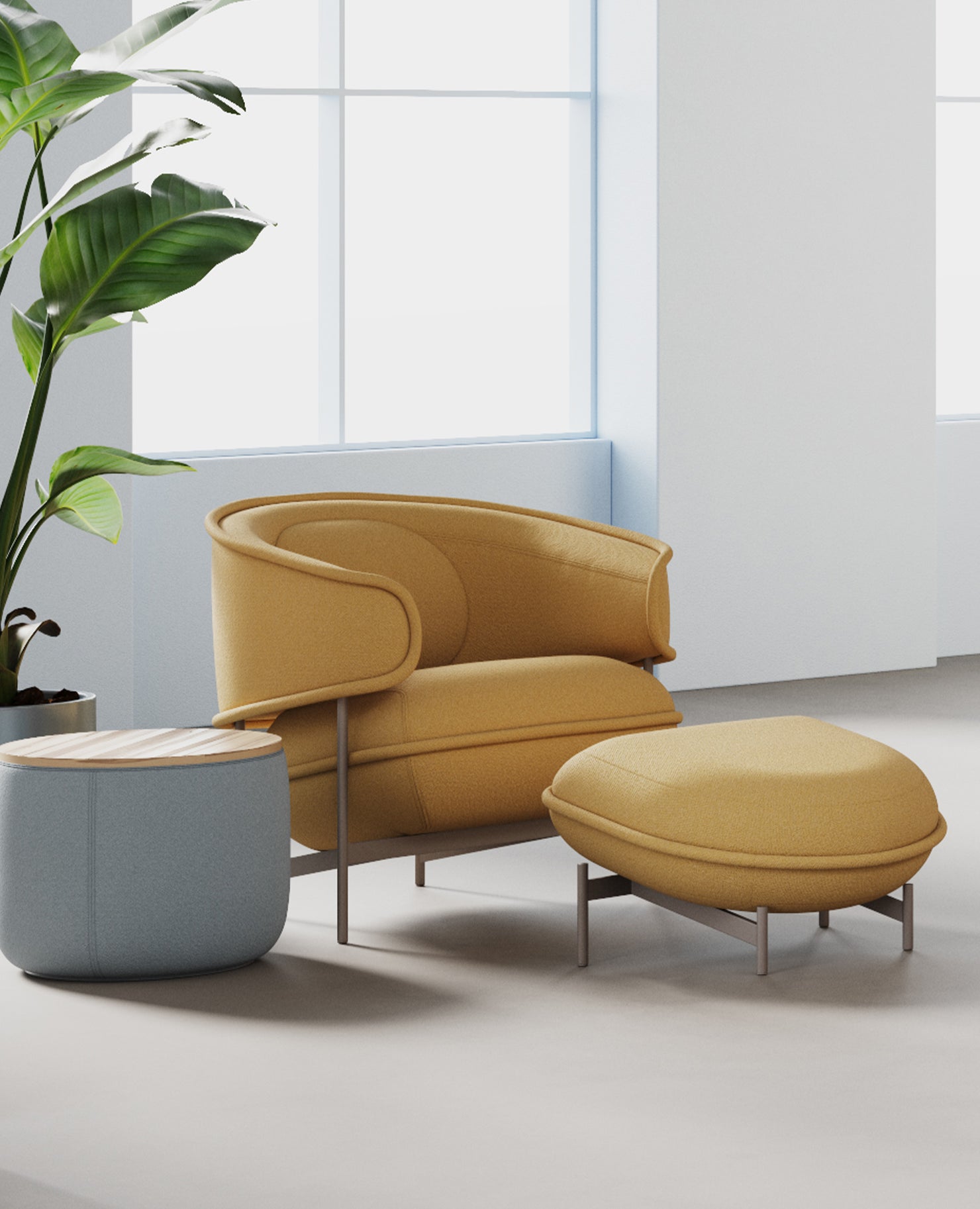 Flote Ottoman - Matching Welt Detail