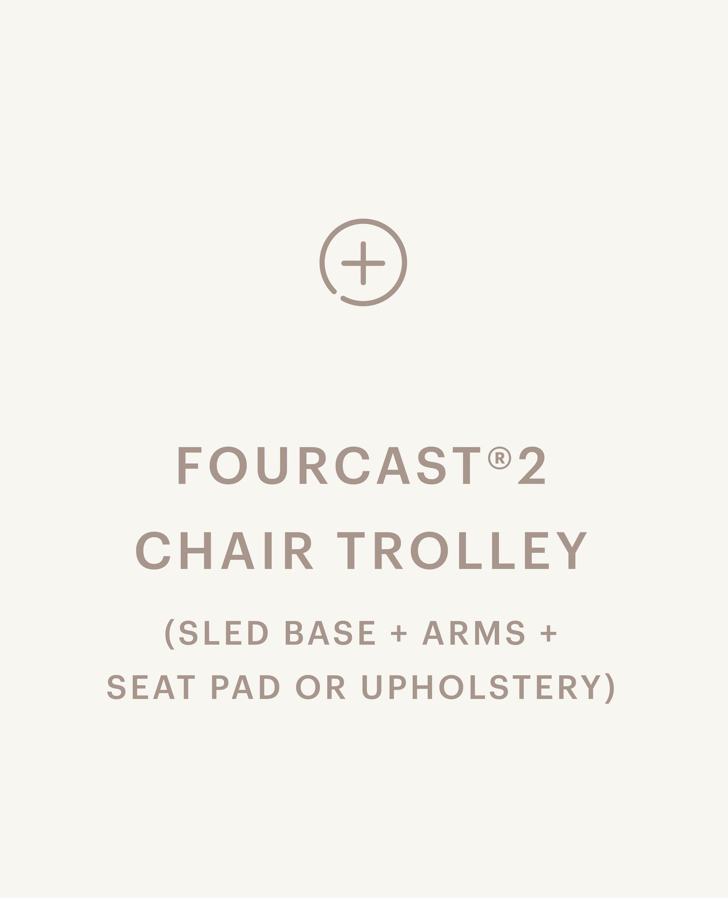FourCast®2 Chair Trolley - Sled Base, with Arms - Seat Pad / Upholstery