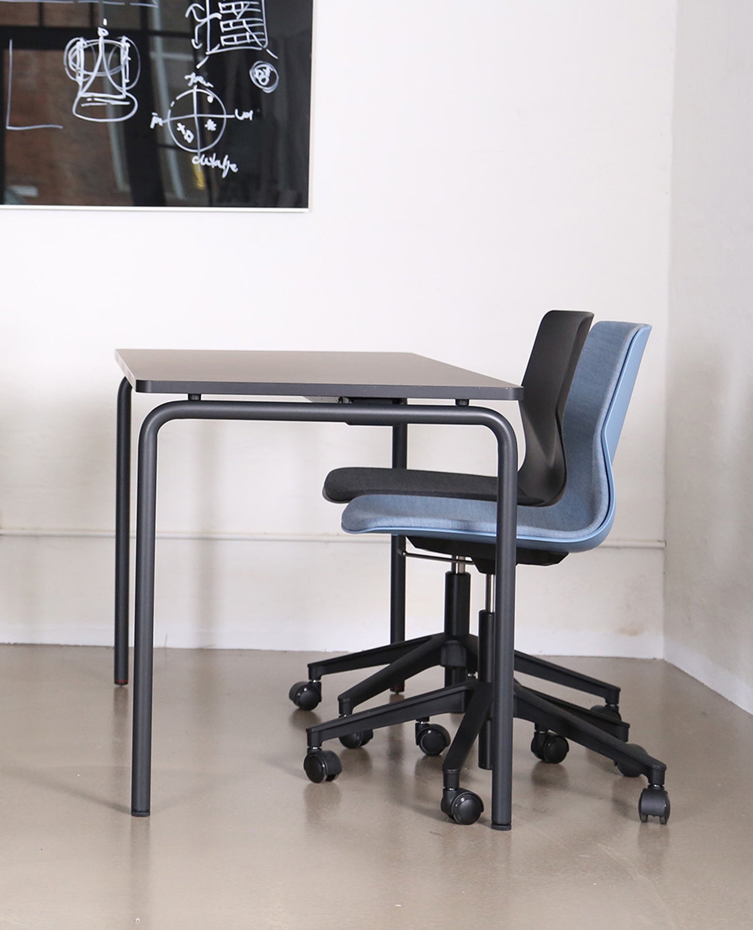 FourSure® Wheeler Chair, Swivel Base - Upholstered Interior