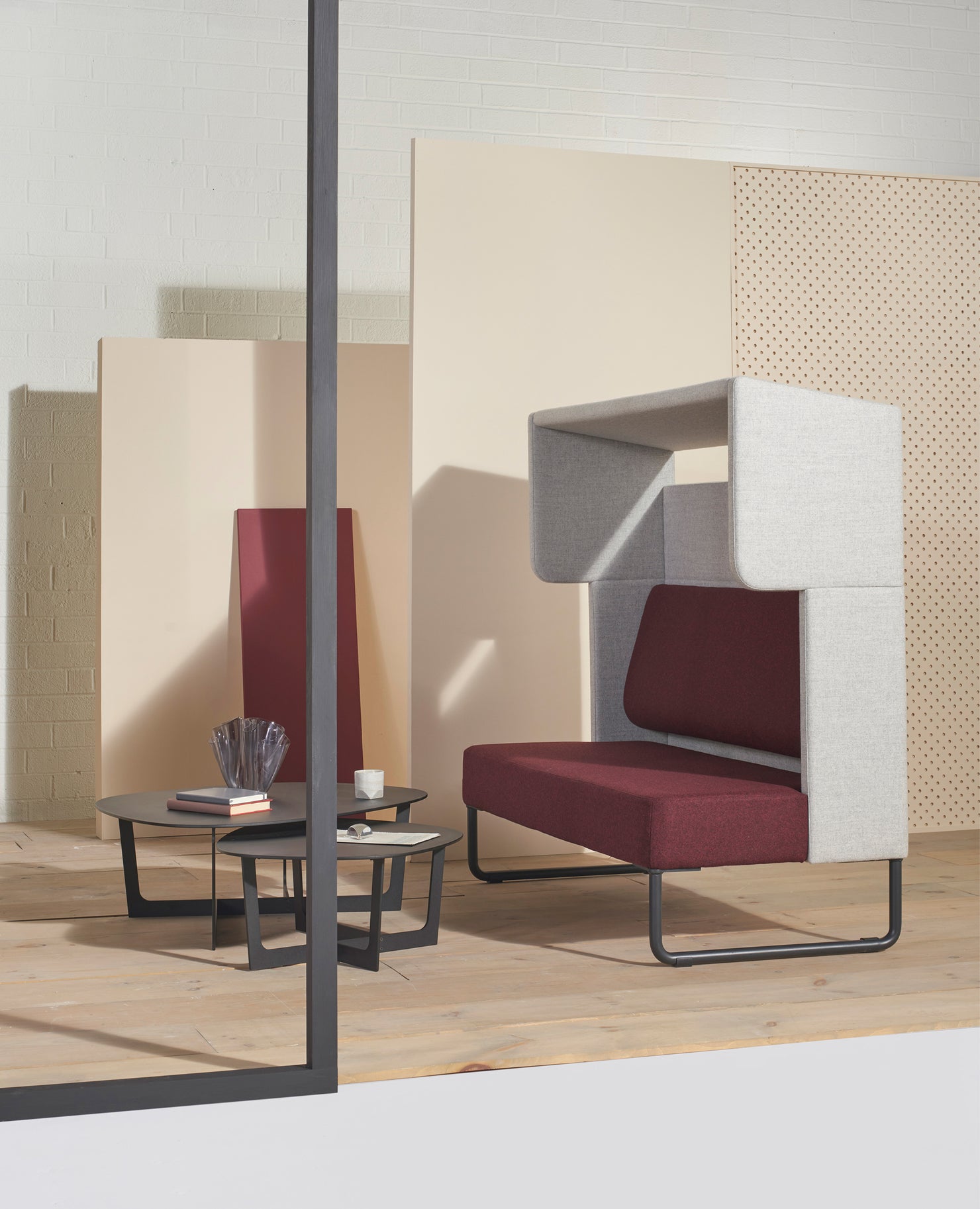 FourUs® Sofa, Two-Seat, Sled Base - Cave Top