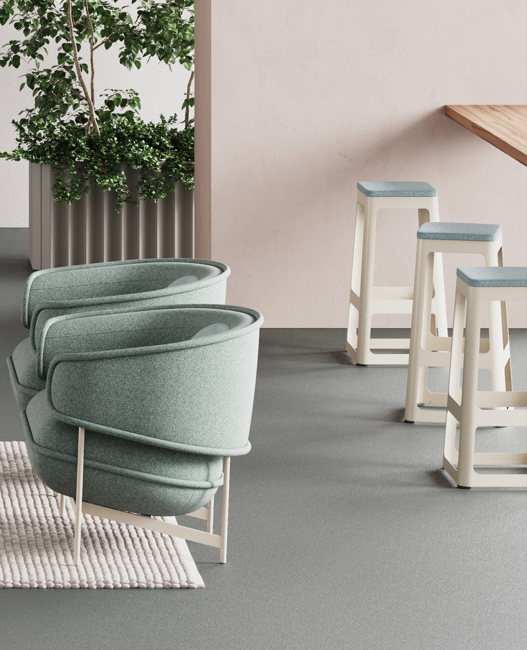 Jaxson Stool, Bar Height with Seat Pad hightower.design