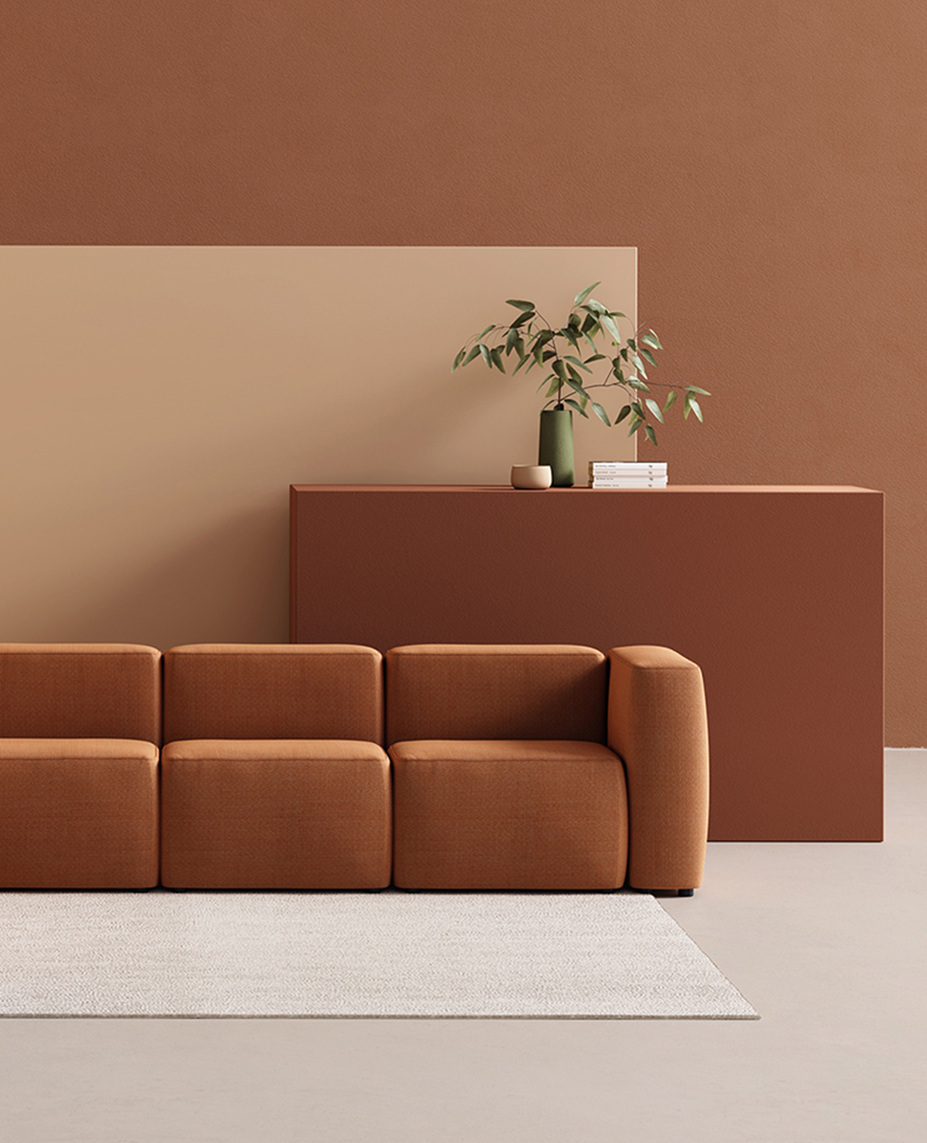 【ポニョ】ADRS Connie sofa wide 2seater Kona Sofa - L Configuration (Three-Seat + Two-Seat