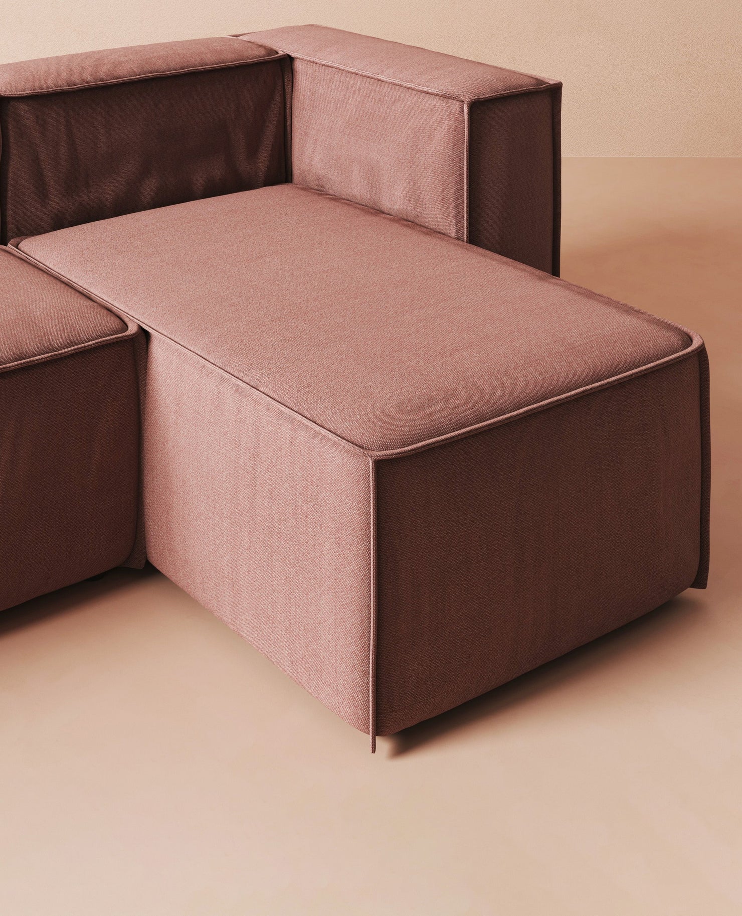 Kona Sofa, Three-Seat with Chaise - with Slipcover