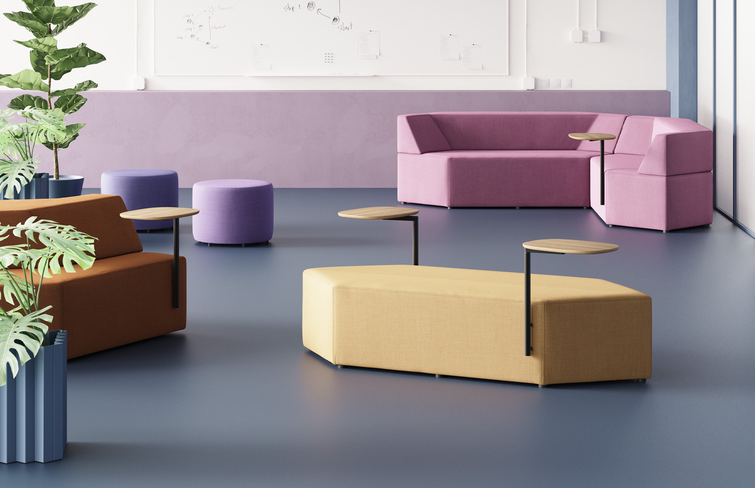 Prism Bench with Back, Two-Sided - 118
