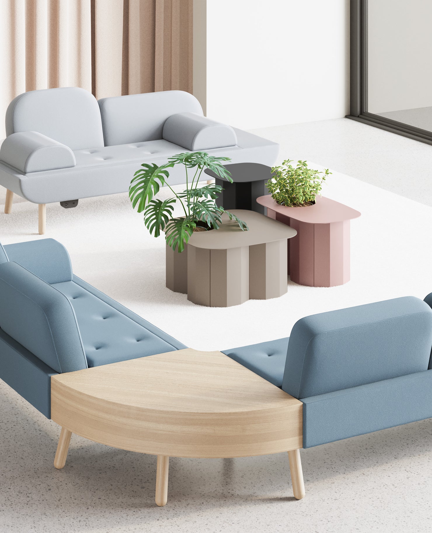 Stanza Table with Planter - 14" Height