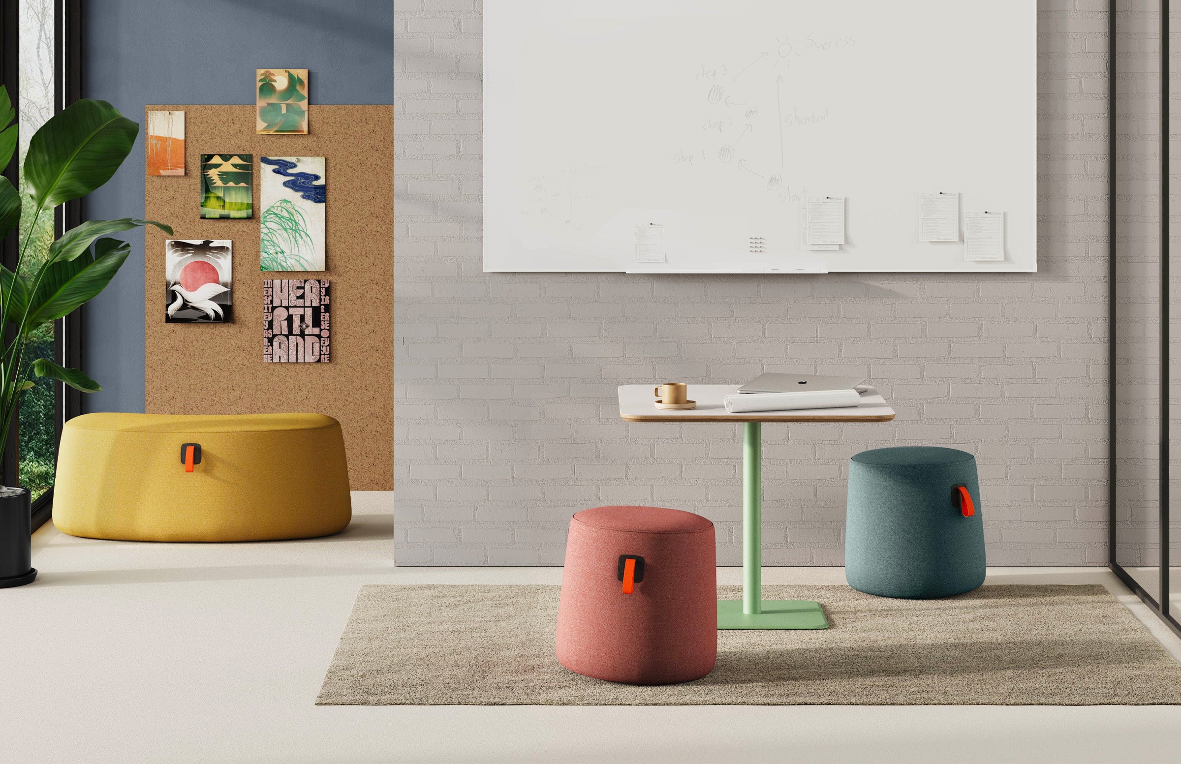 Kona Pouf, Round - Active Motion Base – hightower.design