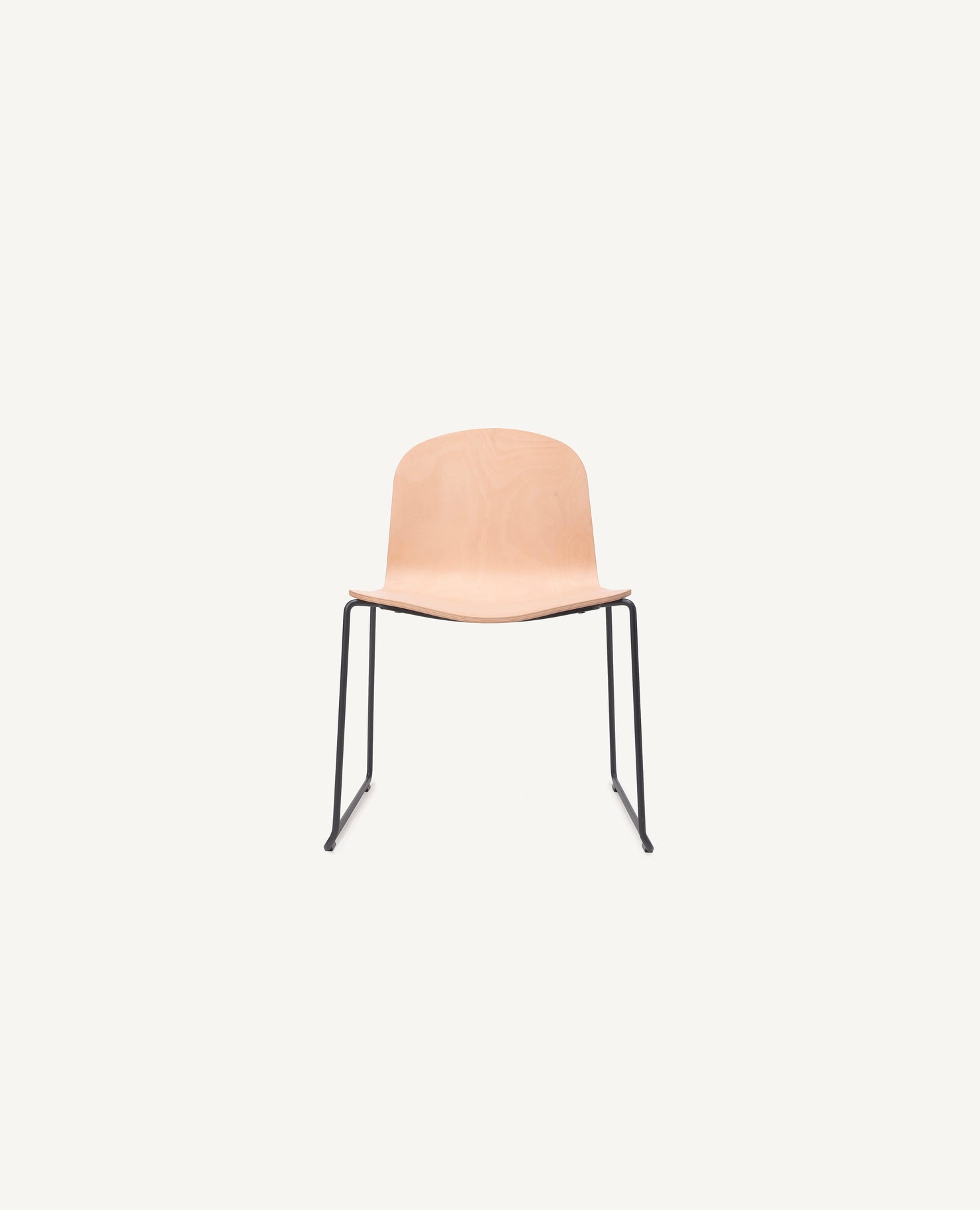 Nadia Chair, Wide Width, Sled Base - Bentwood Seat