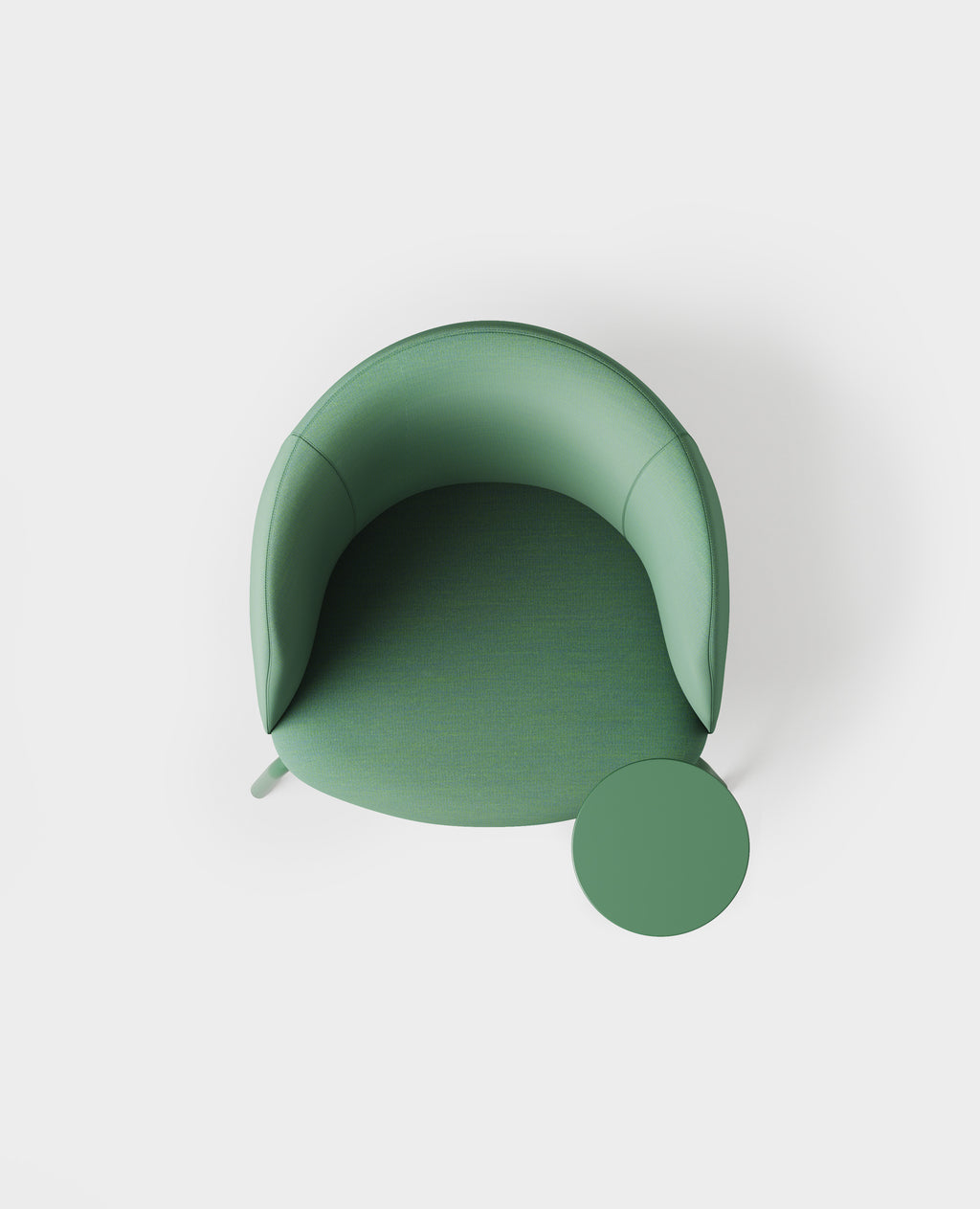 Nest Easy Lounge Chair XL, Metal Base with Table hightower.design